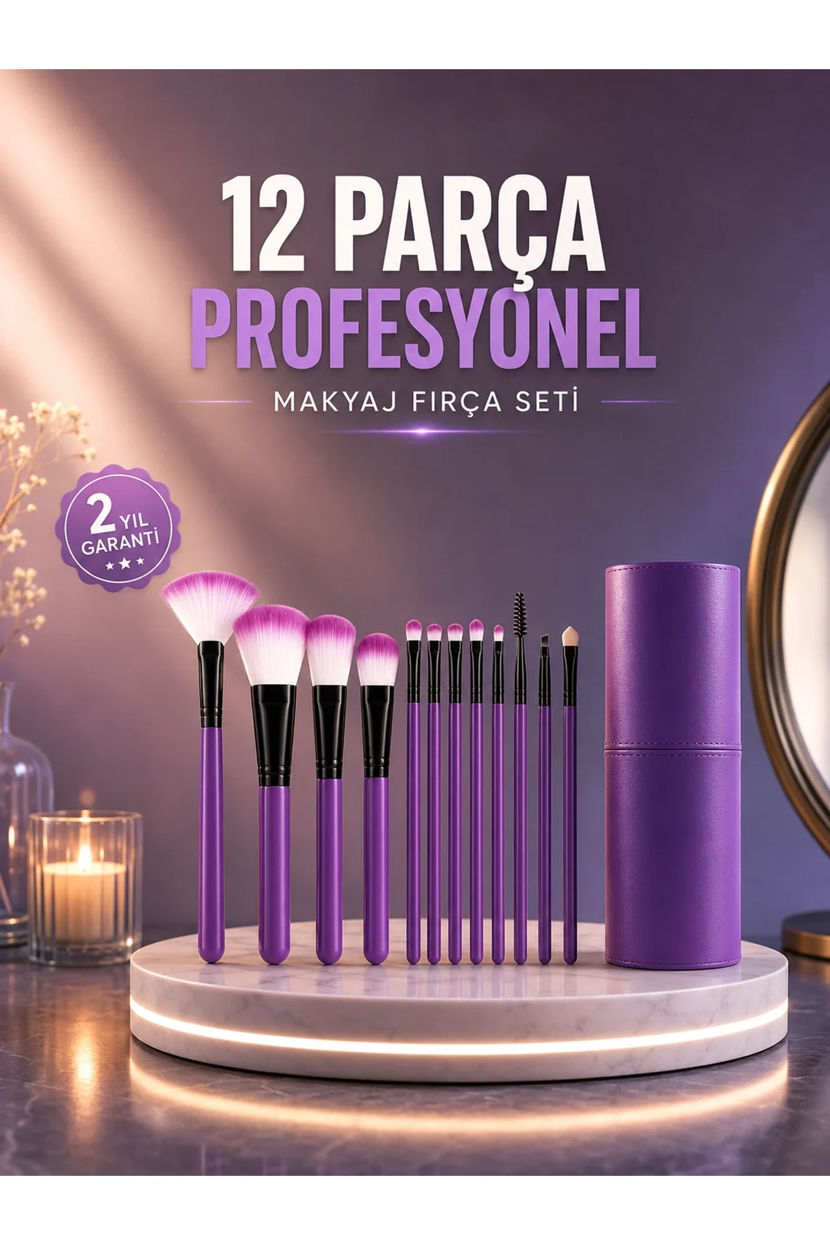 12’li Profesyonel Makyaj Fırça Seti Ultra Yumuşak Sen Kıllı