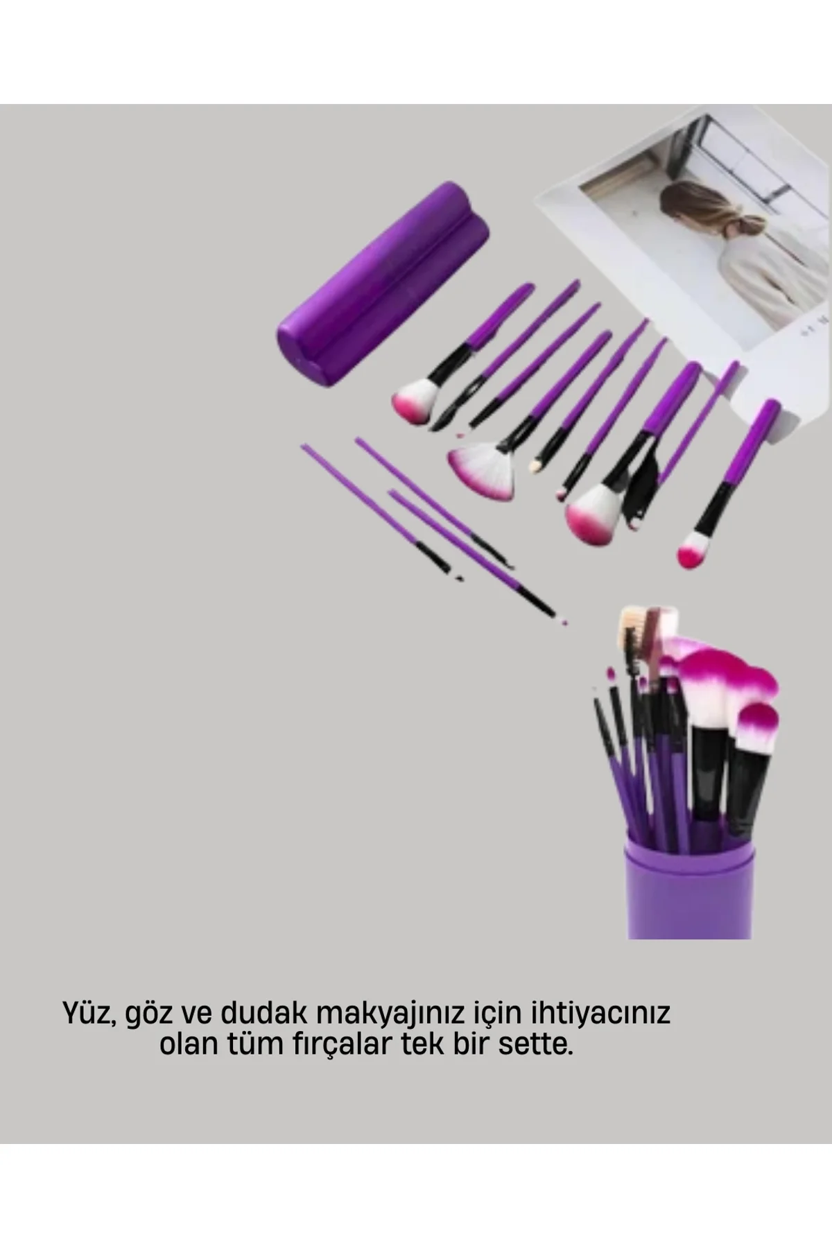 12’li Profesyonel Makyaj Fırça Seti Ultra Yumuşak Sen Kıllı - Just Cheap Store Görsel 2