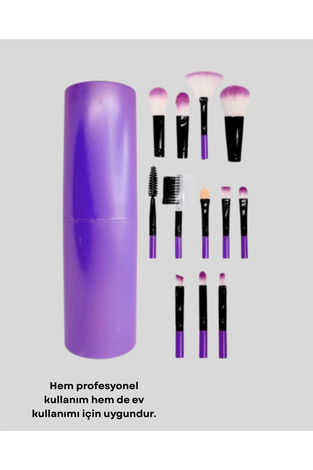 12'li Makyaj Fırça Seti Yumuşak Kıllı Profesyonel Kullanıma Uygun - Just Cheap Store Görsel 5