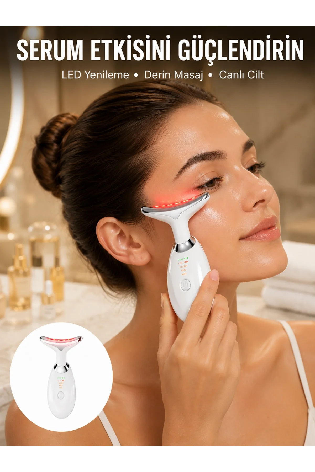 7 Renkli Led Cilt Yenileyici Masaj Ve Bakım Cihazı Yeni Nesil