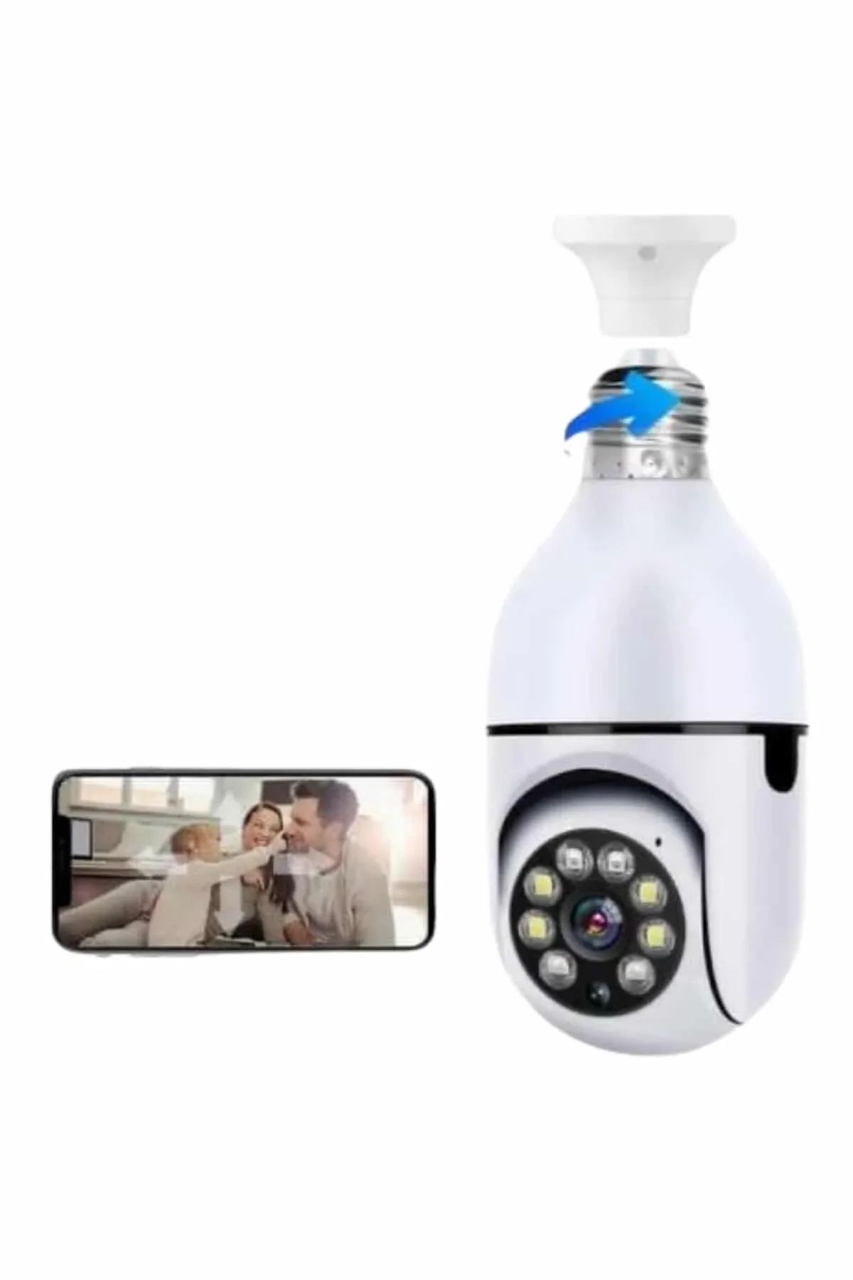 Wifi Güvenlik Kamerası Çift Kameralı Ampule Takılabilir Sensörlü - Just Cheap Store Görsel 2