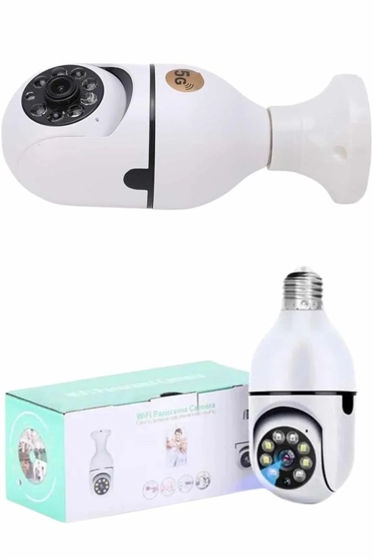 Güvenlik Kamerası Wi-fi Özellikli 360 Derece Full Hd 1080p Ampül Kamera - Just Cheap Store Görsel 4