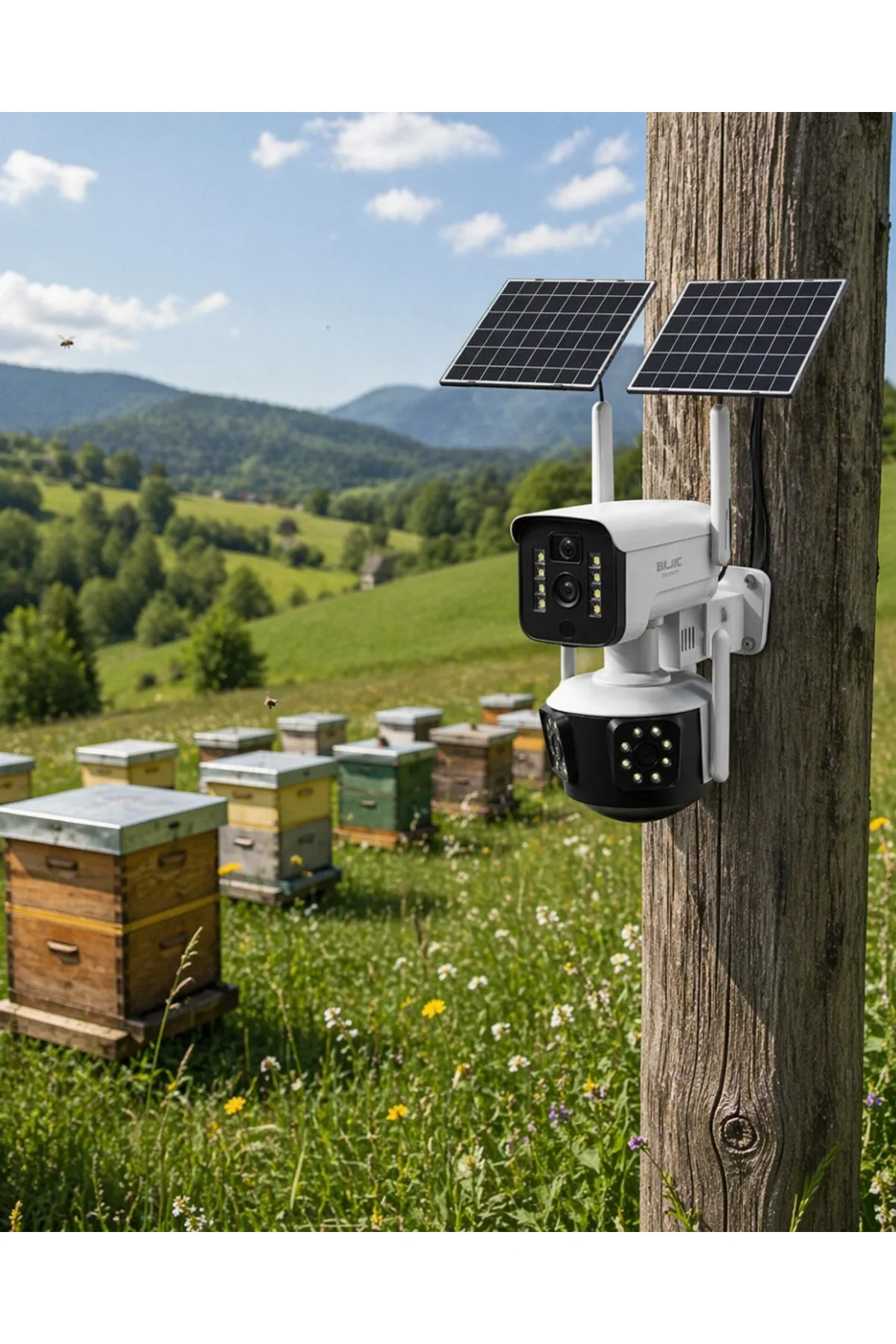 Güneş Enerjili Çiftlik Kamerası 9mp 4g Sım Kartlı Solar Güvenlik Kamerası 2 Yıl Garantili