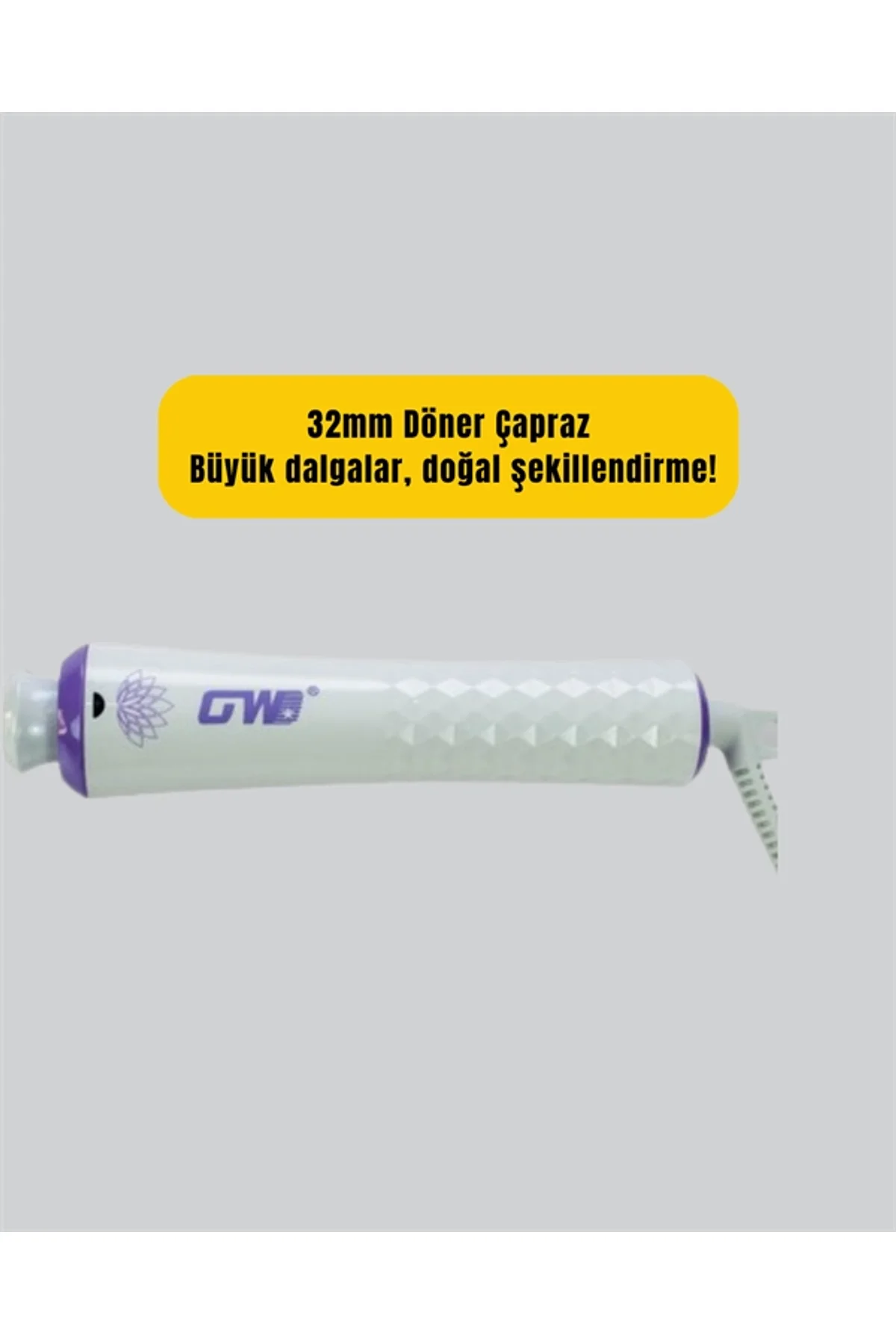 Gw 32mm Döner Başlıklı Saç Kıvırma Makinesi – Her An Her Yerde Profesyonel Şekillendirme - Just Cheap Store Görsel 2