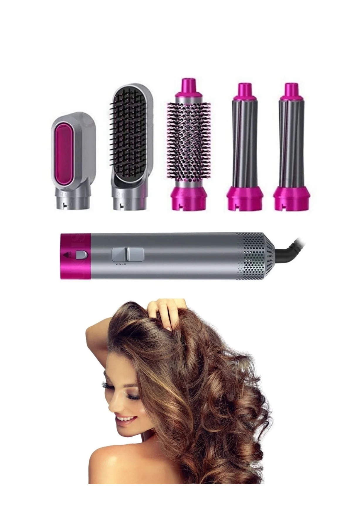 5 İn 1 Saç Şekillendirici Set Çok Fonksiyonlu Isı Ayarlı Profesyonel Kullanım - Just Cheap Store Görsel 3