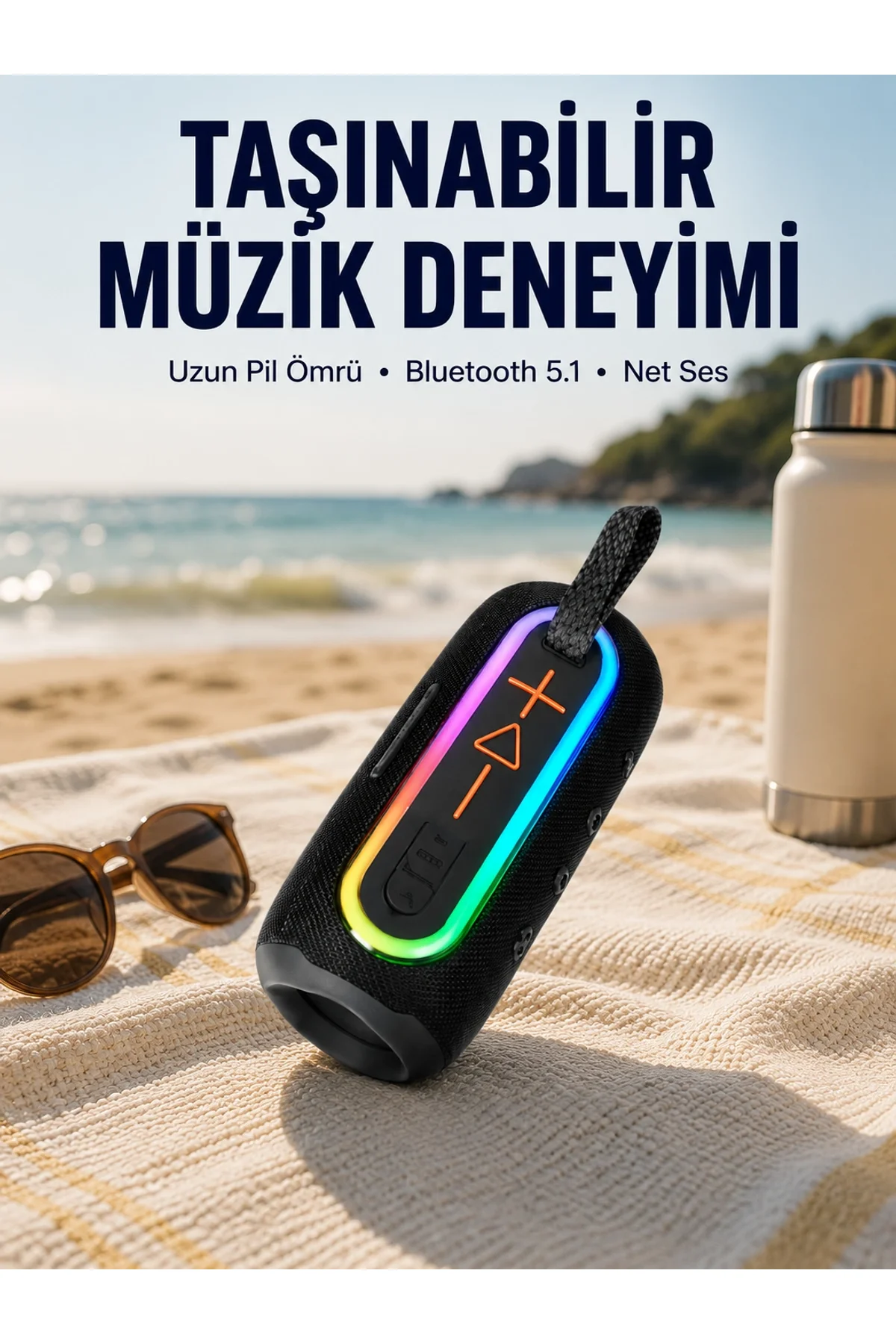Taşınabilir Bluetooth Hoparlör Kırmızı Ip67 Su Geçirmez Yeni Nesil