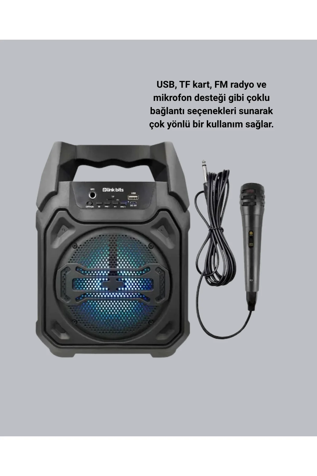 Mikrofonlu Bluetooth Ses Sistemli Usb, Micro Sd, Fm Ve Uzun Pil Ömrü - Just Cheap Store Görsel 2