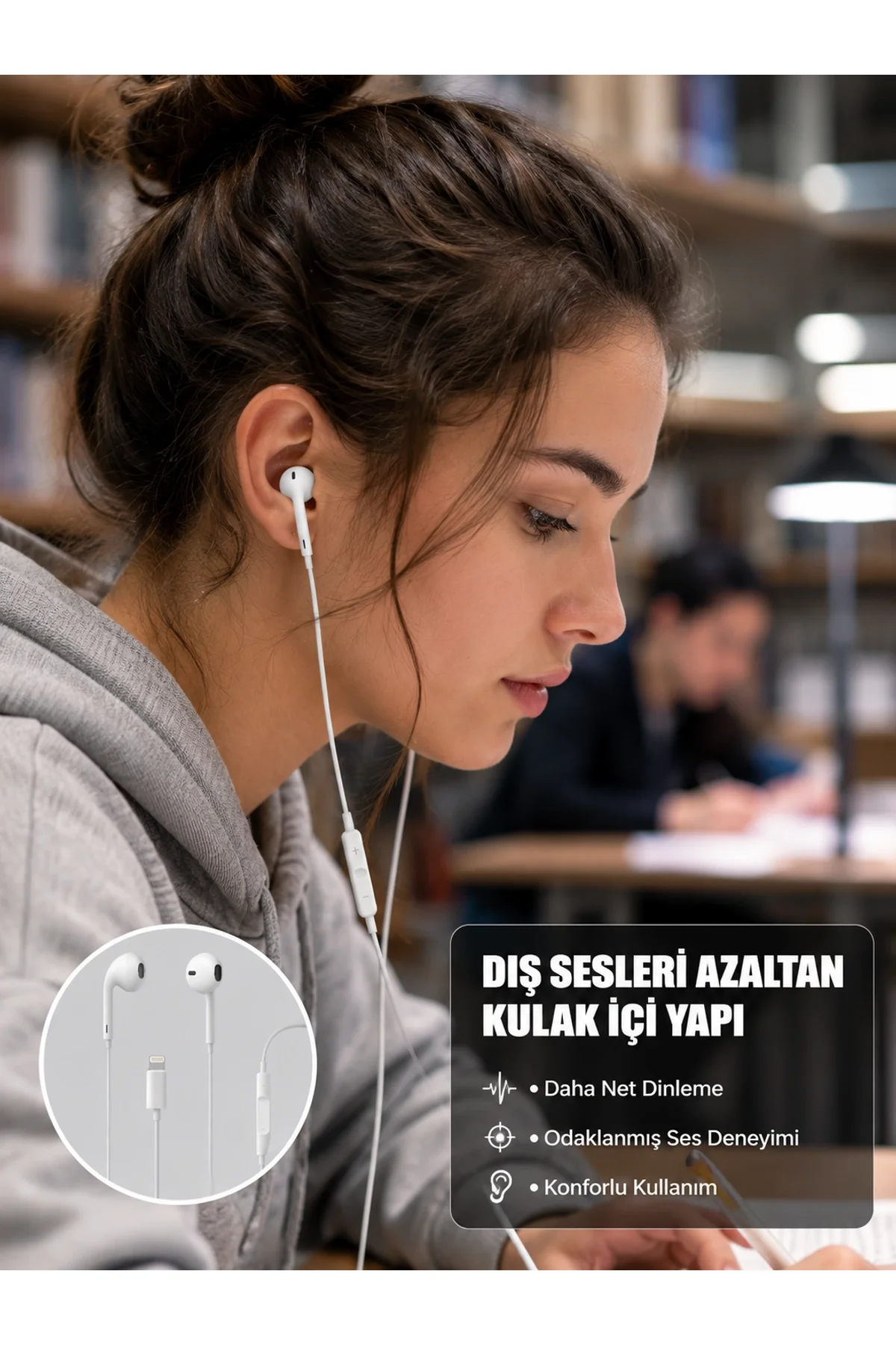 Ergonomik Tasarımlı Stereo Ses Performanslı Kablolu Kulaklık Yeni Nesil