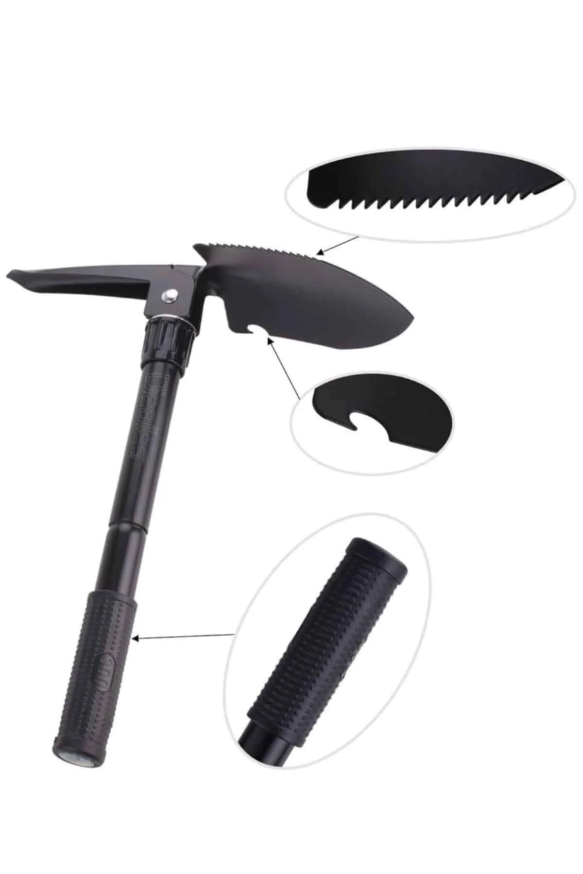 Katlanabilir Kamp Küreği Küçük Kazma Kürek Seti Pusulalı - Just Cheap Store Görsel 2