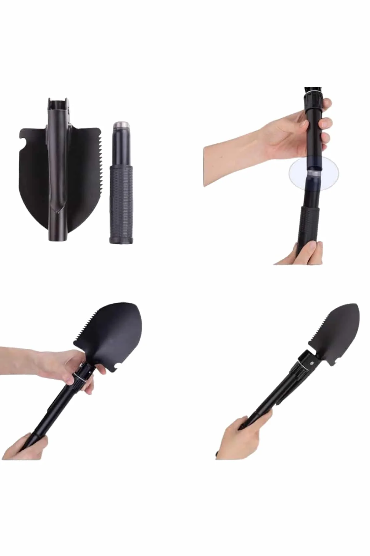 Kazma Kürek Seti Pusulalı Katlanır Portatif Kazma Kürek Seti Çok Fonksiyonlu Katlanabilir - Just Cheap Store Görsel 4