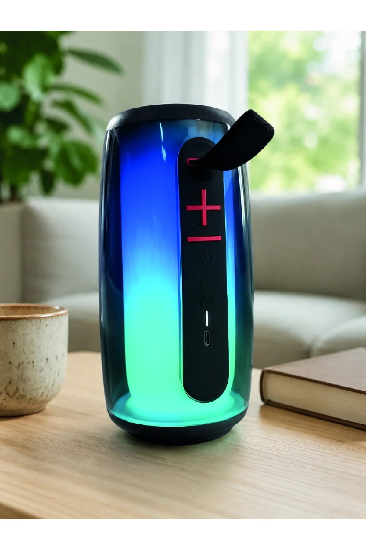 Rgb Led Taşınabilir Bluetooth Speaker Güçlü Bas Ses Type-c Şarj Girişli - Just Cheap Store Görsel 3