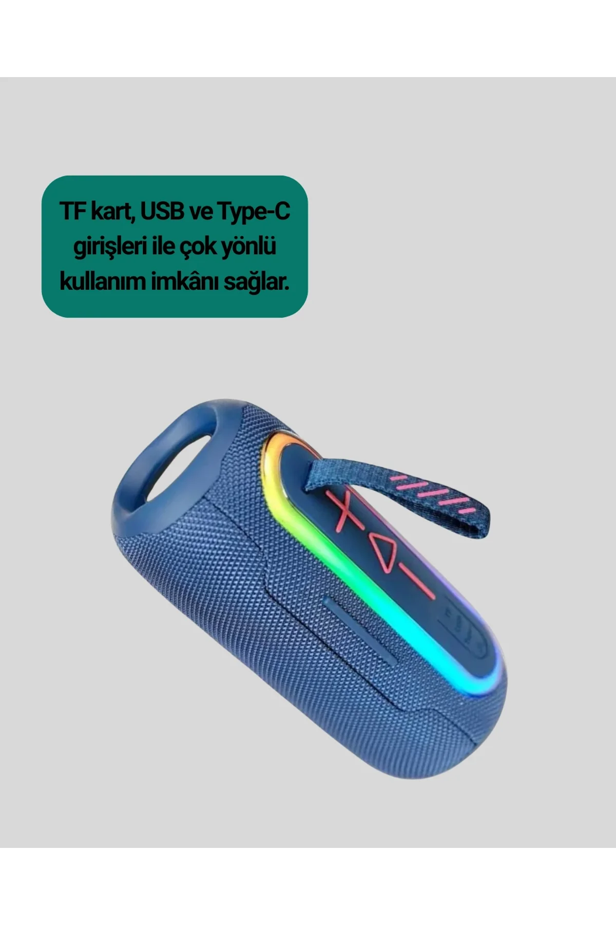 Yüksek Ses Kaliteli Kablosuz Hoparlör Led Işıklı Yeni Nesil - Just Cheap Store Görsel 3