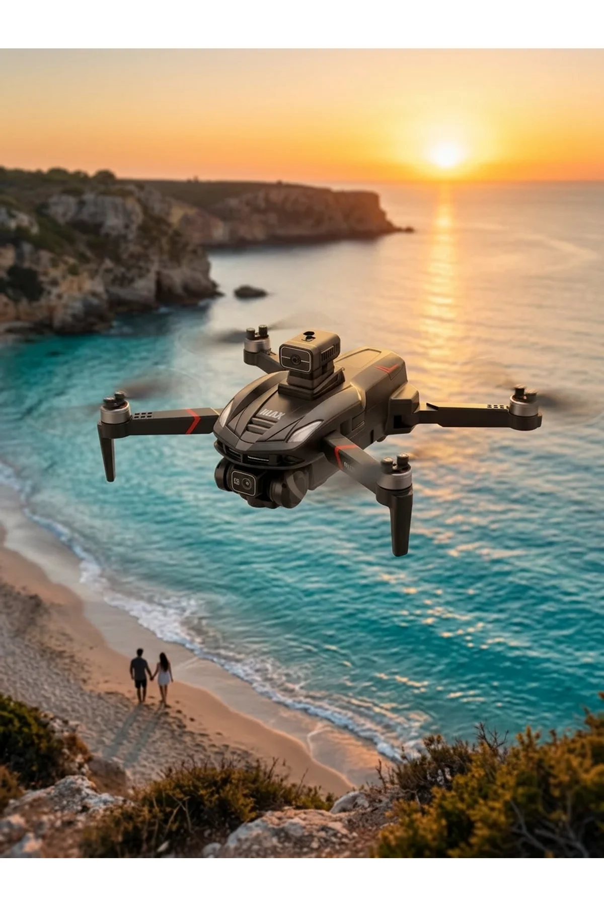Havadan Çekim İçin Çift Kameralı Kompakt Ve Kolay Taşınabilir Drone - Just Cheap Store Görsel 3