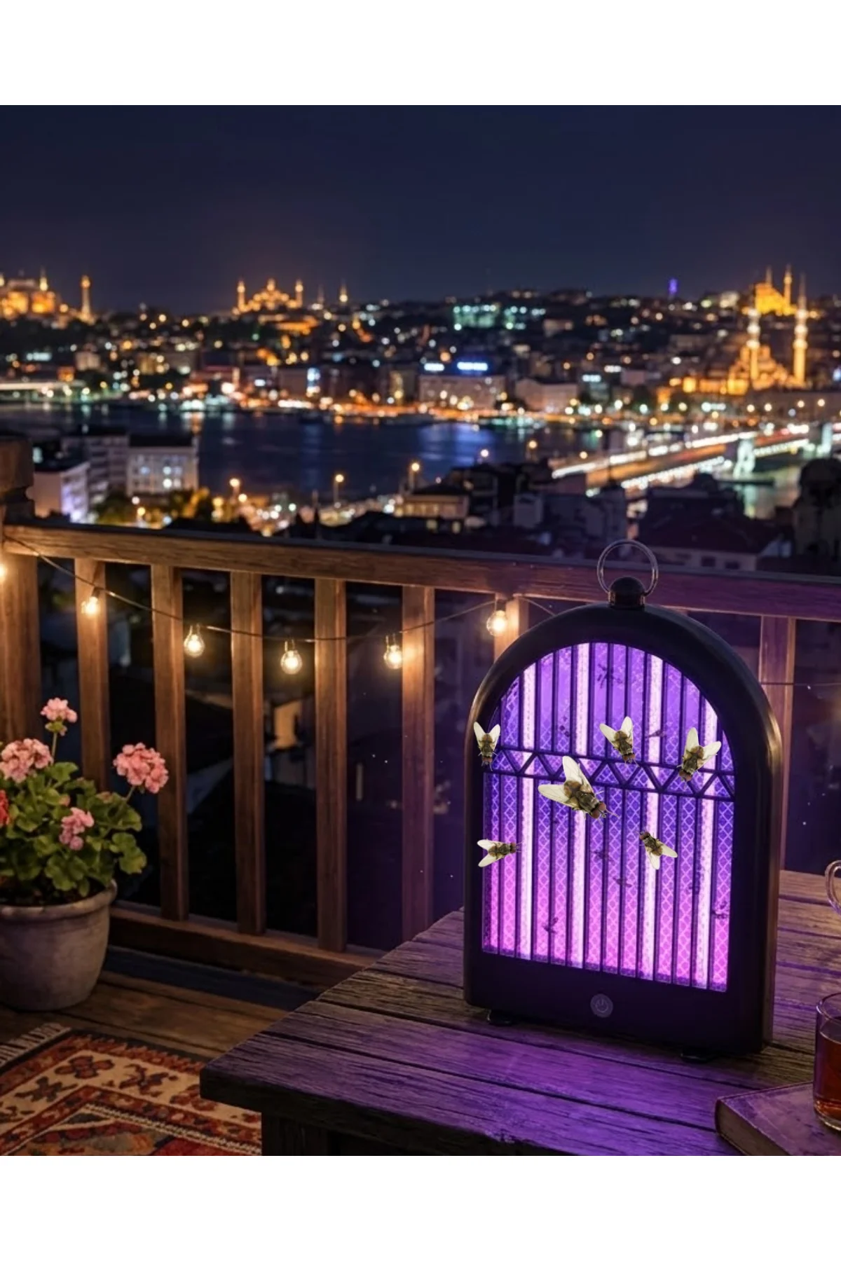 Şarjlı Uv Sivrisinek Öldürücü Lamba Sessiz Ve