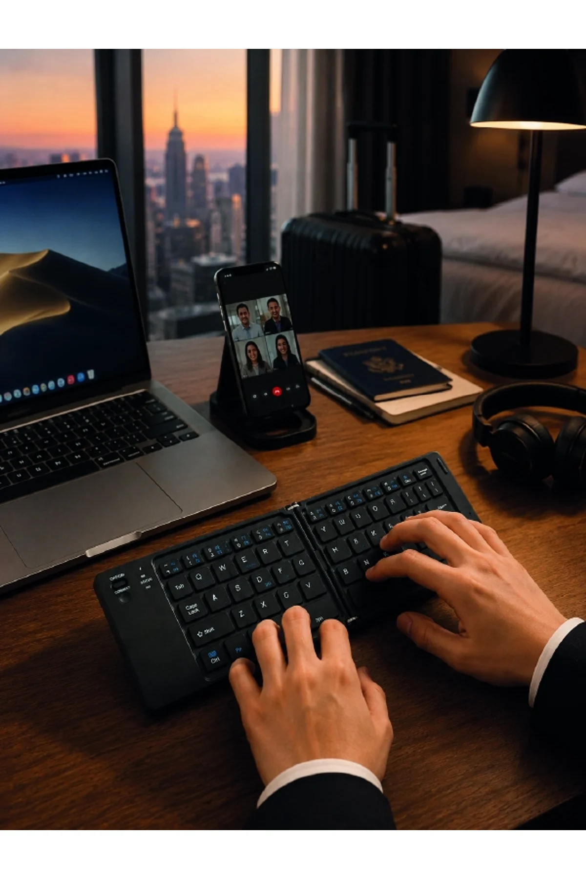 Bluetooth Katlanabilir Klavye Usb-c Şarjlı 3 Cihaz Bağlantılı Taşınabilir Klavye - Just Cheap Store Görsel 3