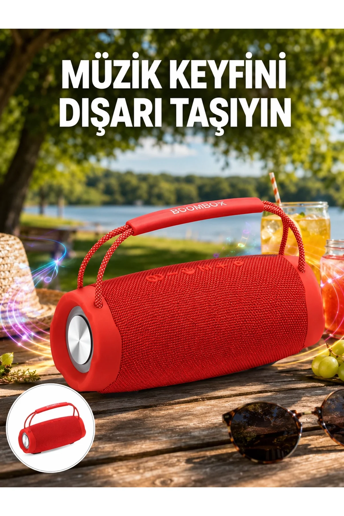Çevreleyen Sesli Rgb Destekli Kablosuz Taşınabilir Hoparlör Yeni Nesil