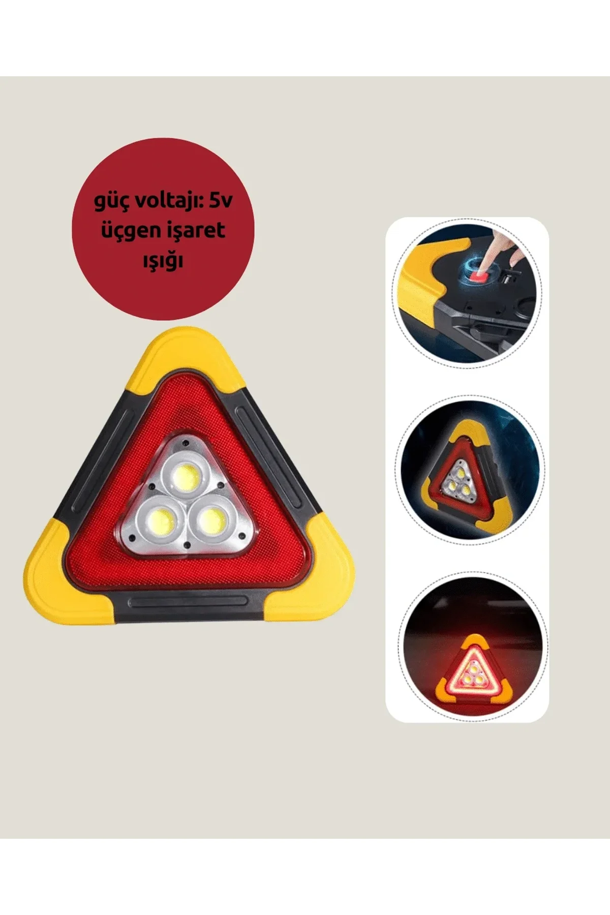 Alüminyum Gövdeli Led Üçgen Reflektörlü Acil Işık - Just Cheap Store Görsel 2