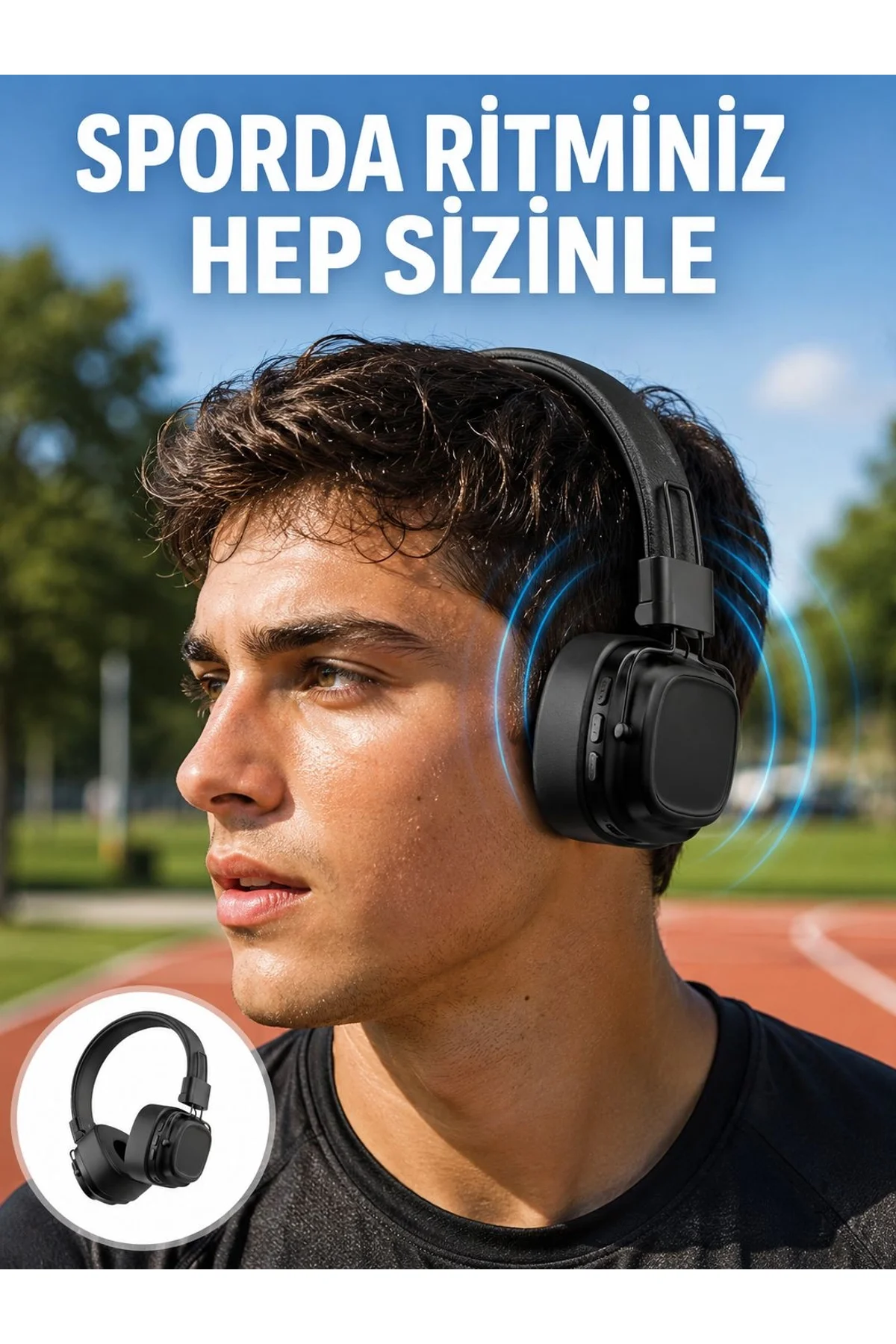 Katlanabilir Tasarımlı Taşınabilir Kablosuz Müzik Kulaklığı Yeni Nesil