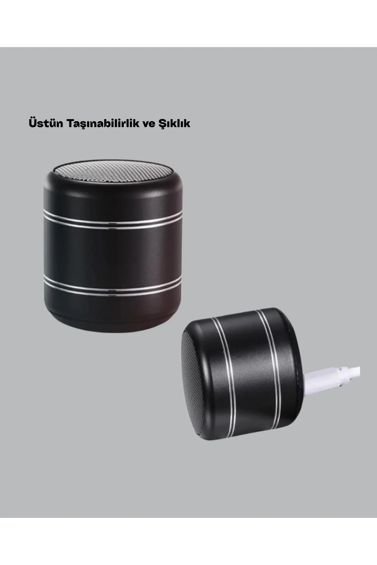 Taşınabilir Silindir Tasarım Bluetooth 5.0 Hoparlör Yüksek Bas Performanslı Yeni Nesil - Just Cheap Store Görsel 4