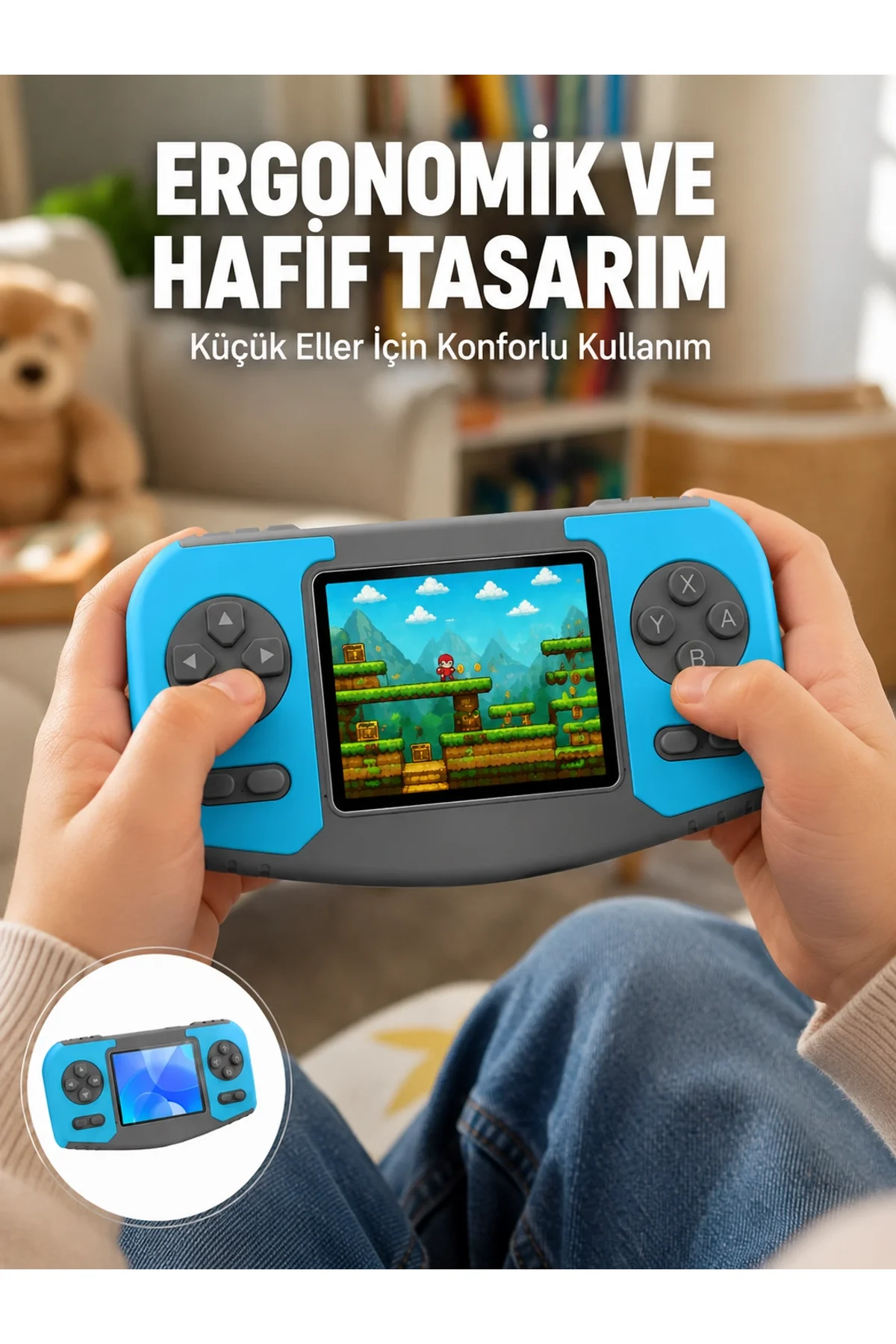 Taşınabilir El Oyun Konsolu Çocuk Gelişimine Uygun Oyun Cihazı