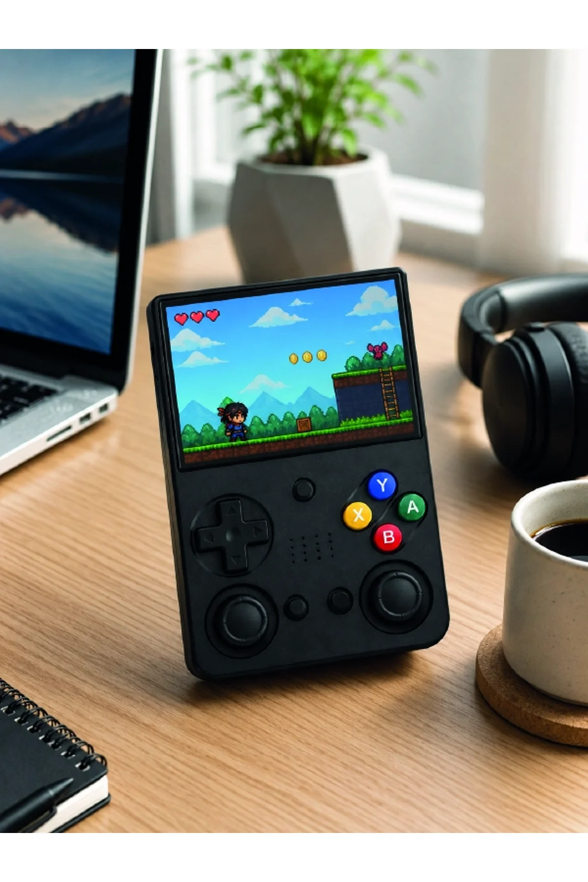 Retro Oyun Konsolu Çift Analog Joystick 64gb Hafızalı Taşınabilir El Konsolu - Just Cheap Store Görsel 2