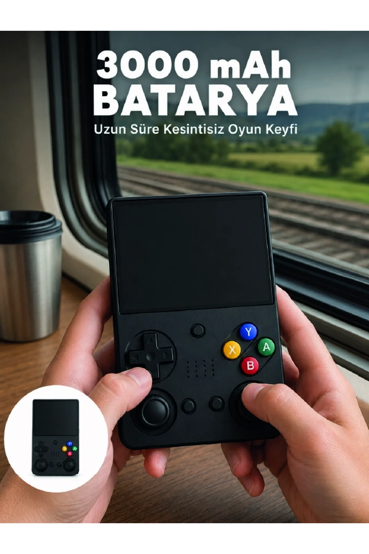 Retro Taşınabilir Oyun Konsolu 3.5 İnç Ips Ekran 26 Emülatör Destekli 64gb El Tipi Oyun Cihazı