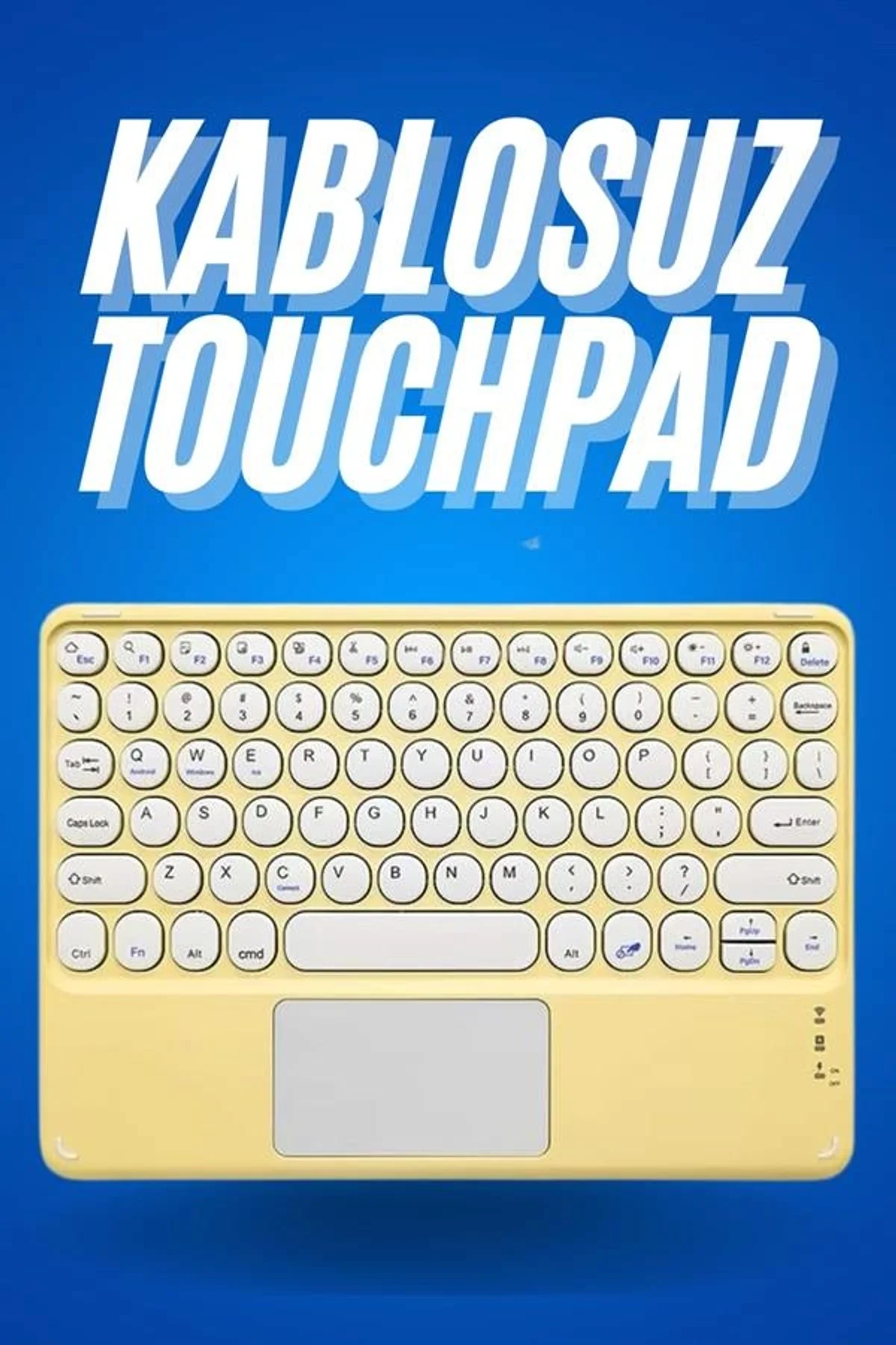 Bluetooth Touchpad Klavye Ultra İnce Taşınabilir Q Klavye Yeni Nesil - Just Cheap Store Görsel 2