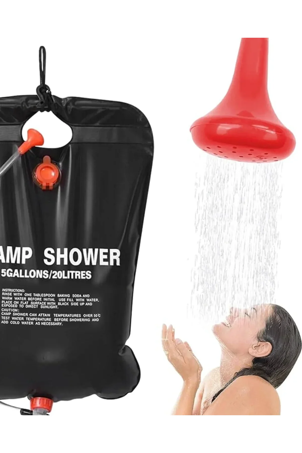 20 Litre Güneş Enerjili Kamp Duşu Pvc Dayanıklı Taşınabilir Duş Torbası - Just Cheap Store Görsel 3
