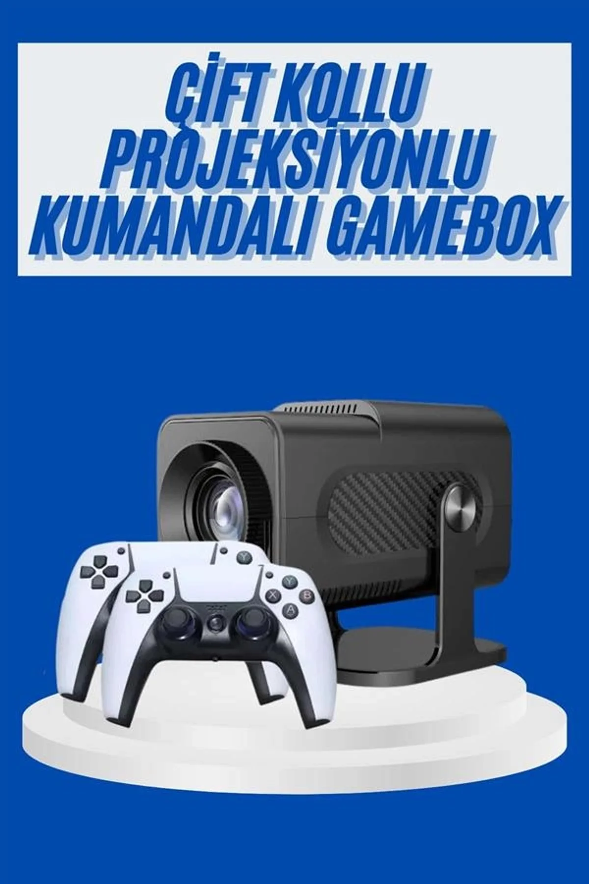 4k Android Smart Wi-fi Çift Kollu Projeksiyon Game Box Kumandalı Taşınabilir Yeni Nesil - Just Cheap Store Görsel 2