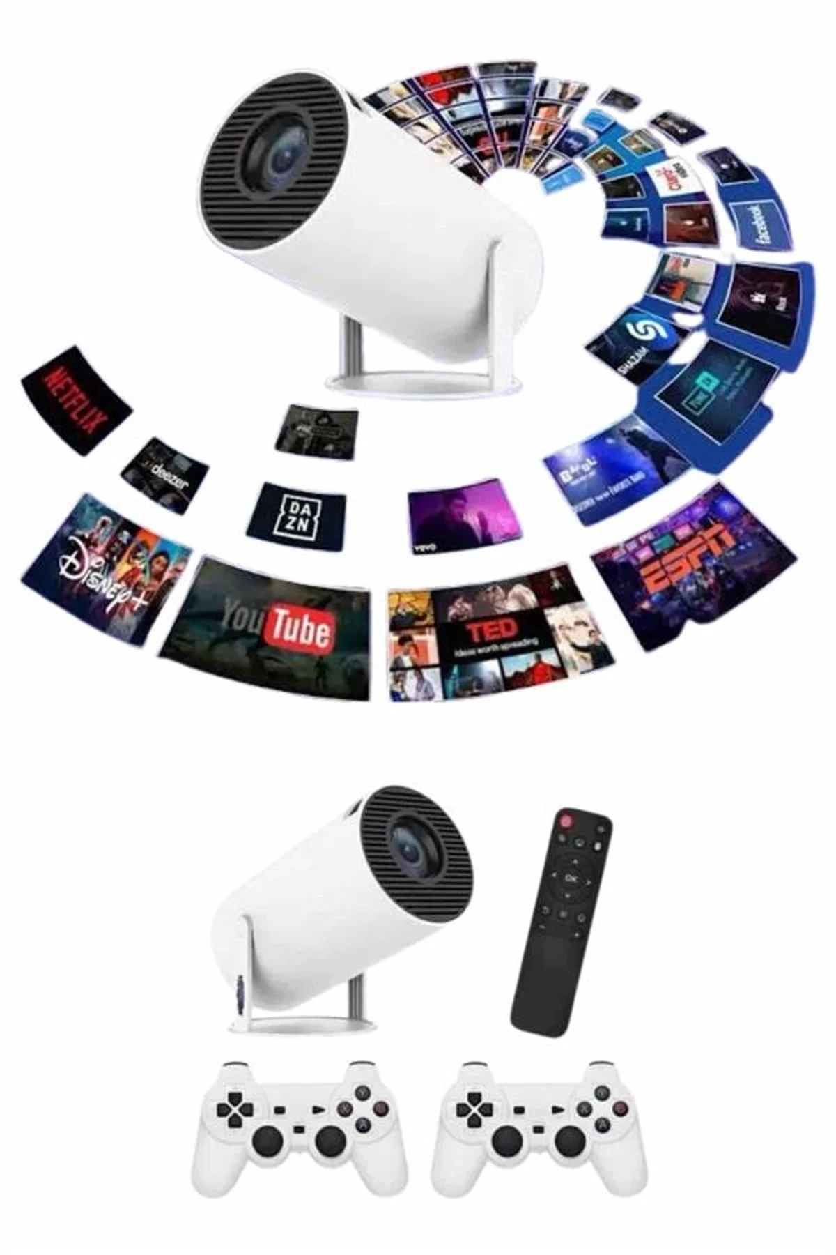 Full Hd 8 Gb Ayaklı Çift Kollu 4k Video Oyun Konsolu Taşınabilir Yeni Nesil - Just Cheap Store Görsel 3