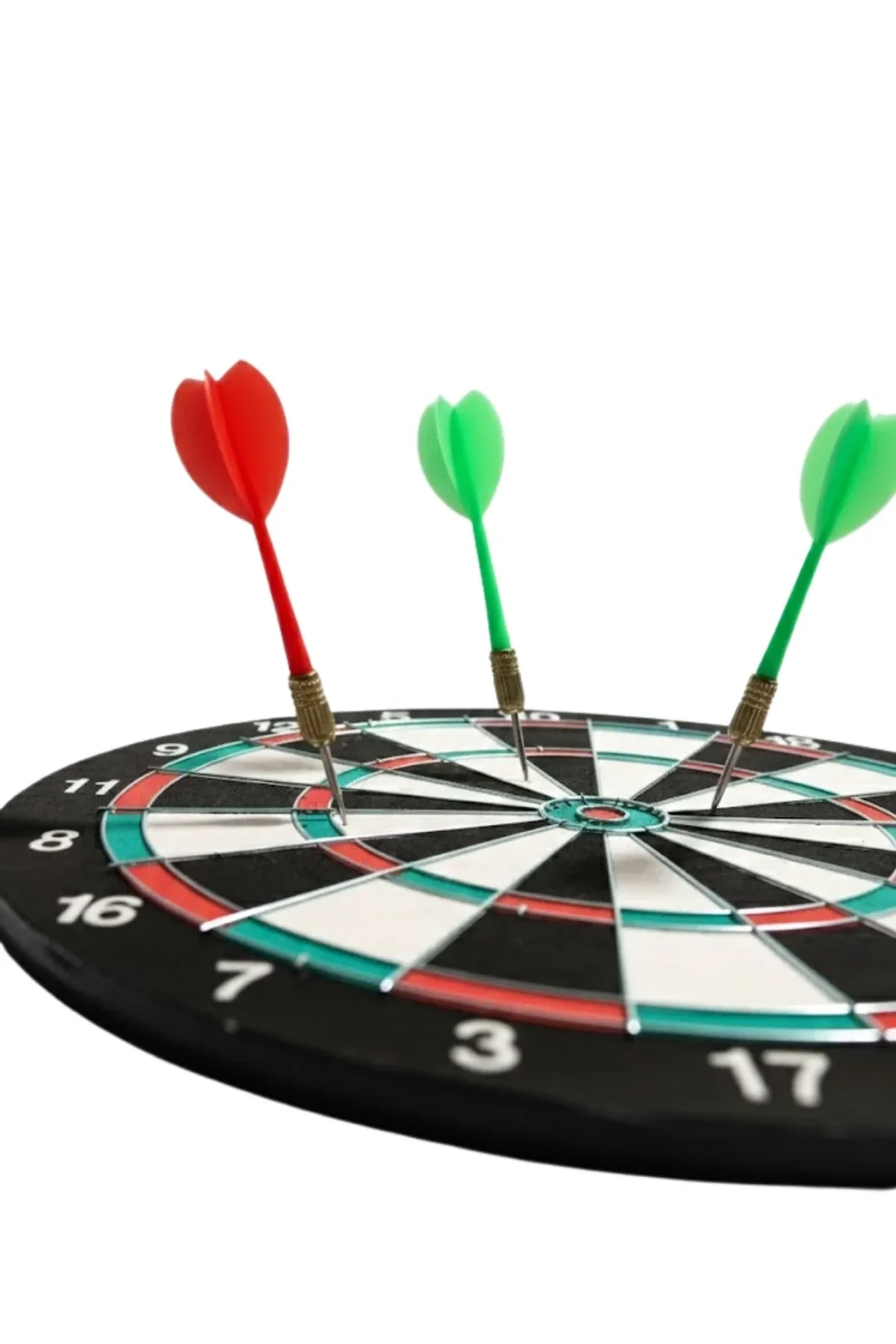 15 İnç Dart Tahtası 4 Metal Uçlu Dart Oku Dayanıklı Ahşap Gövde - Just Cheap Store Görsel 5