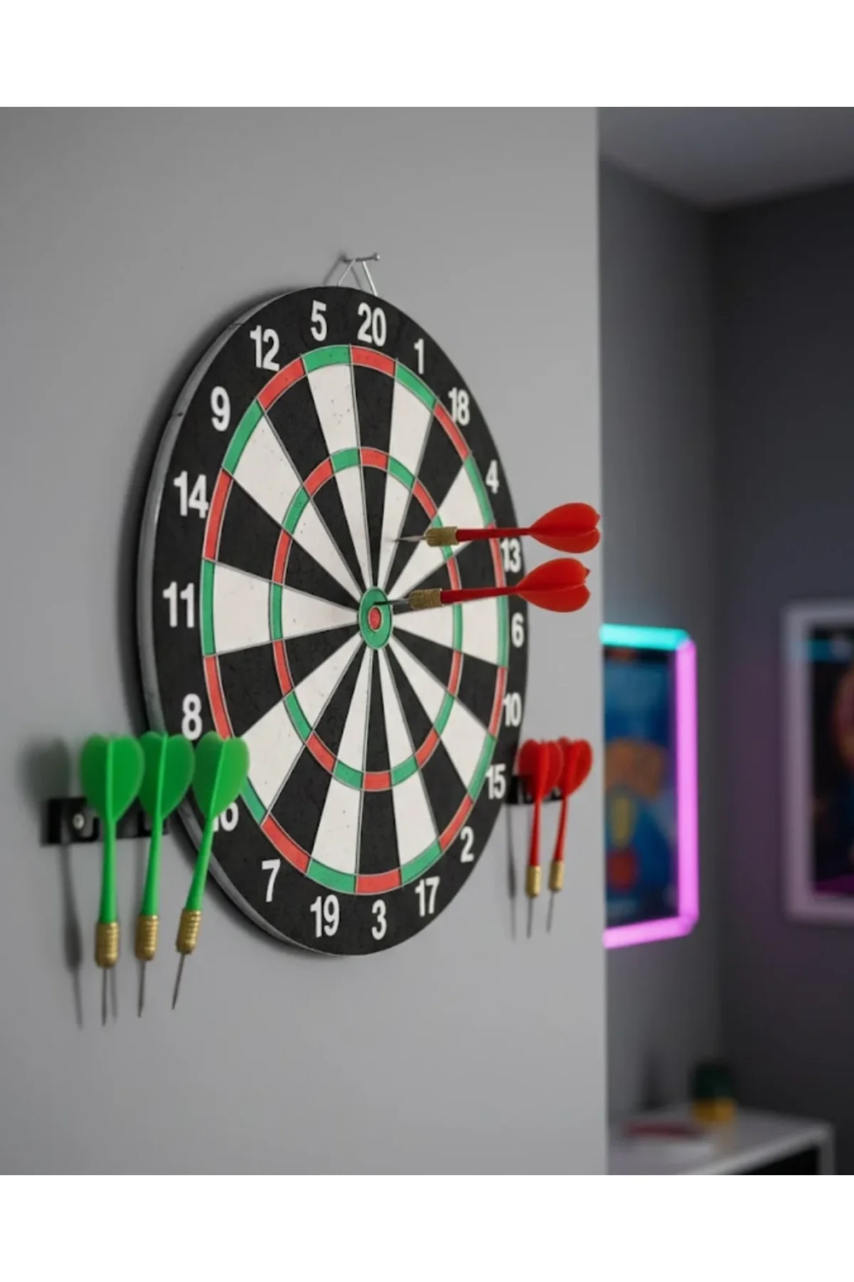 Şık Tasarımlı Dart Tahtası 12 İnç Dayanıklı Ahşap Gövde