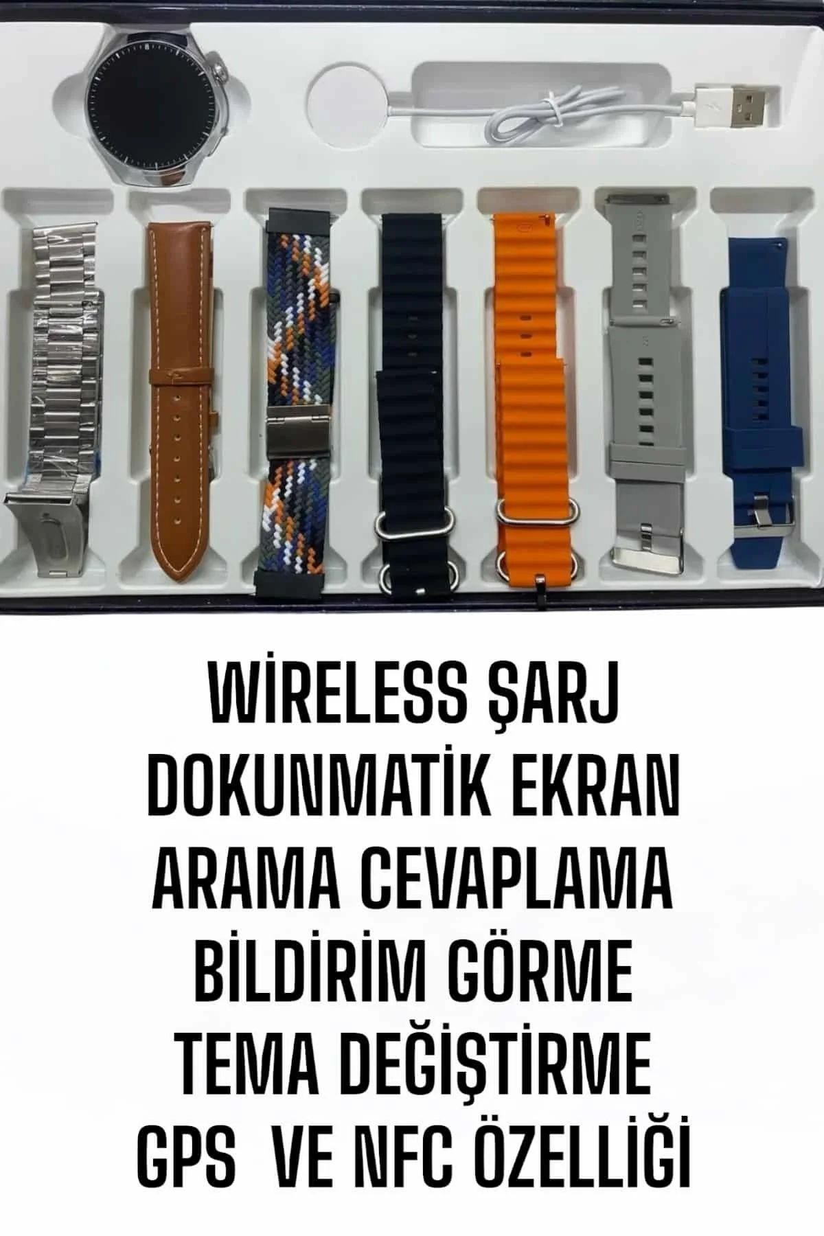 Akıllı Saat 7 Kordonlu Yeni Nesil Arama Cevaplayan Çok Fonksiyonlu - Just Cheap Store Görsel 2