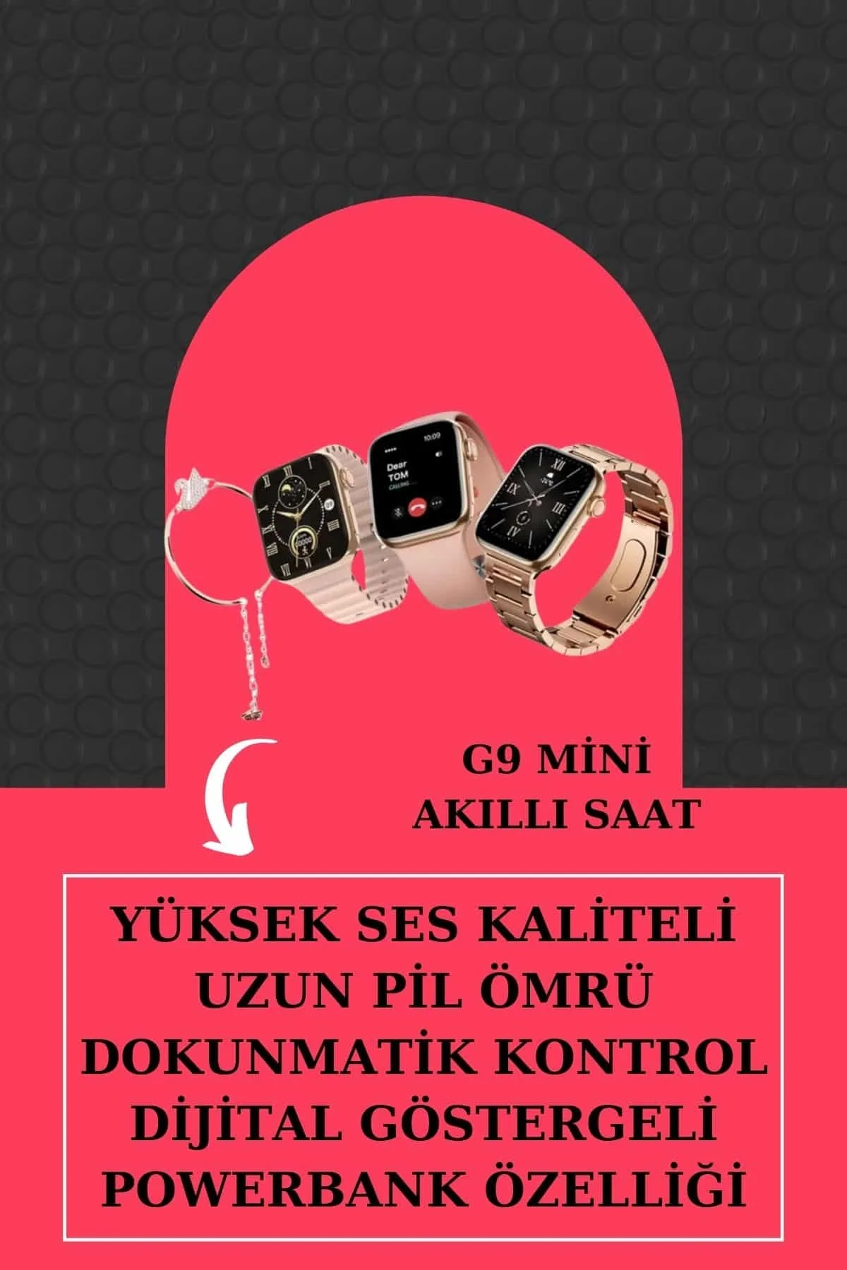 Aksesuar Hediyeli Akıllı Saat Ve Dijital Göstergeli Powerbankli Bluetooth Kulaklık - Just Cheap Store Görsel 3