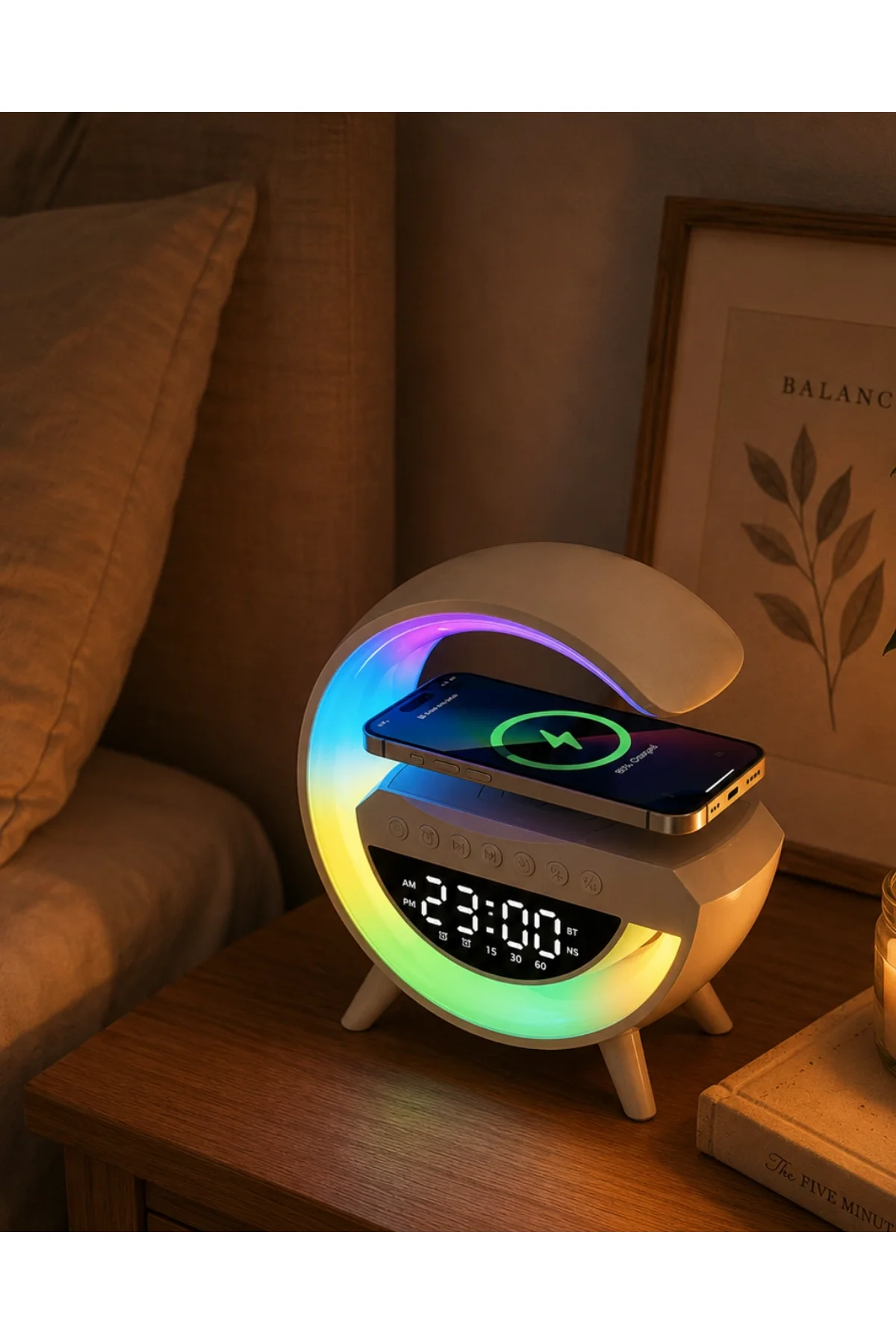 Rgb Işıklı Bluetooth Hoparlör Tf Kart Ve Fm Destekli Kablosuz Ses Sistemi