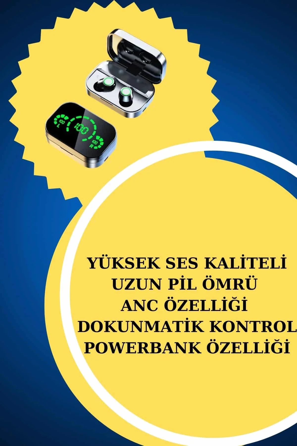 Tws Bluetooth Kulaklık Ve Akıllı Saat Uyku Takibi Nabız Ölçer Uzun Pil Ömrü - Just Cheap Store Görsel 2