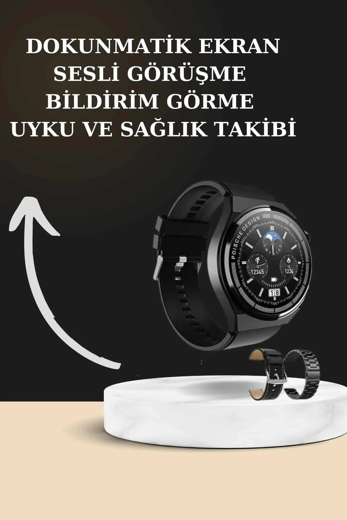 Tws Bluetooth Kulaklık Ve Akıllı Saat Uyku Takibi Nabız Ölçer Uzun Pil Ömrü - Just Cheap Store Görsel 3