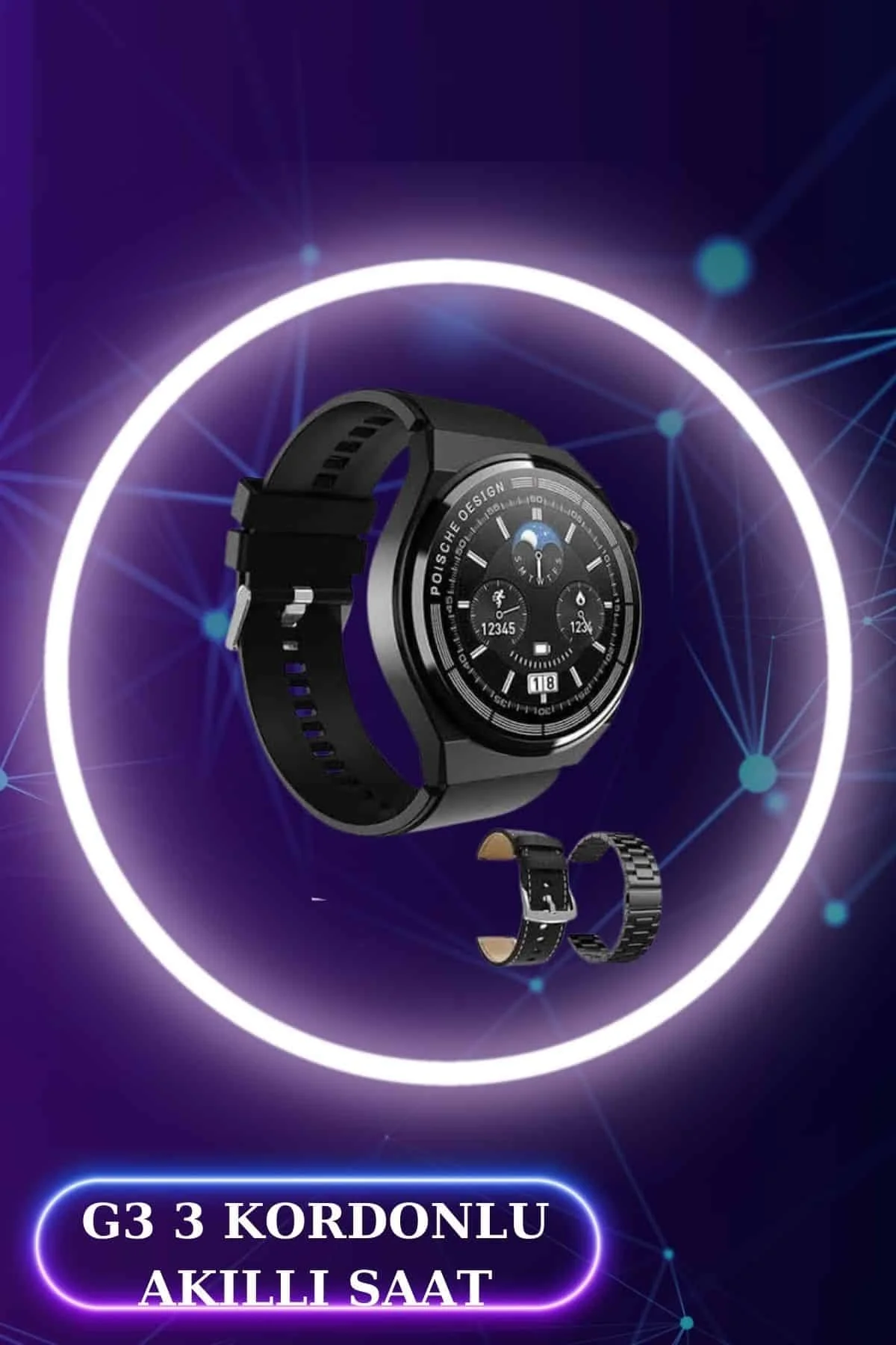 Akıllı Saat Ve Kulaklık Seti Dokunmatik Ekran 5.0 Bluetooth Bağlantılı Sesli Görüşme - Just Cheap Store Görsel 4