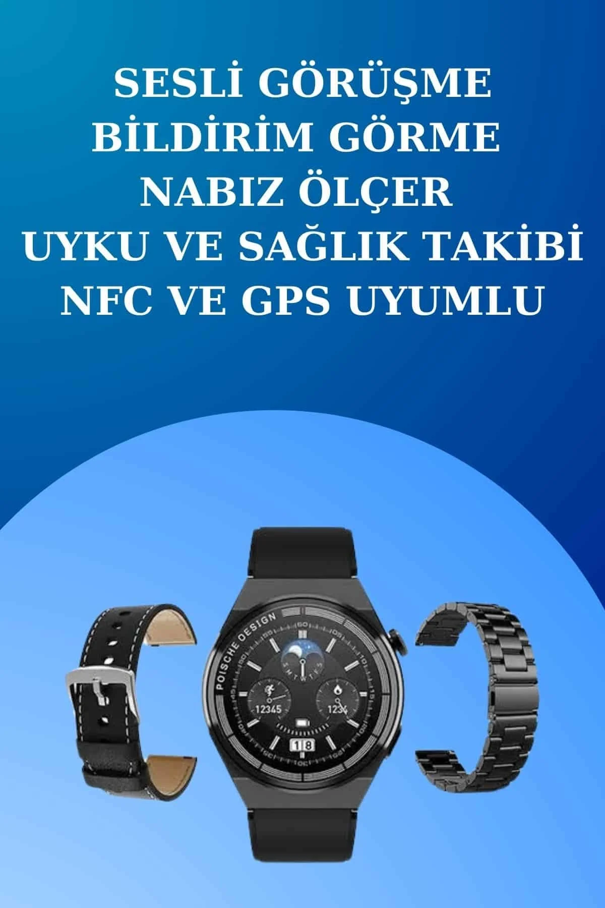Akıllı Saat Ve Kulaklık Seti Dokunmatik Ekran 5.0 Bluetooth Bağlantılı Sesli Görüşme - Just Cheap Store Görsel 3
