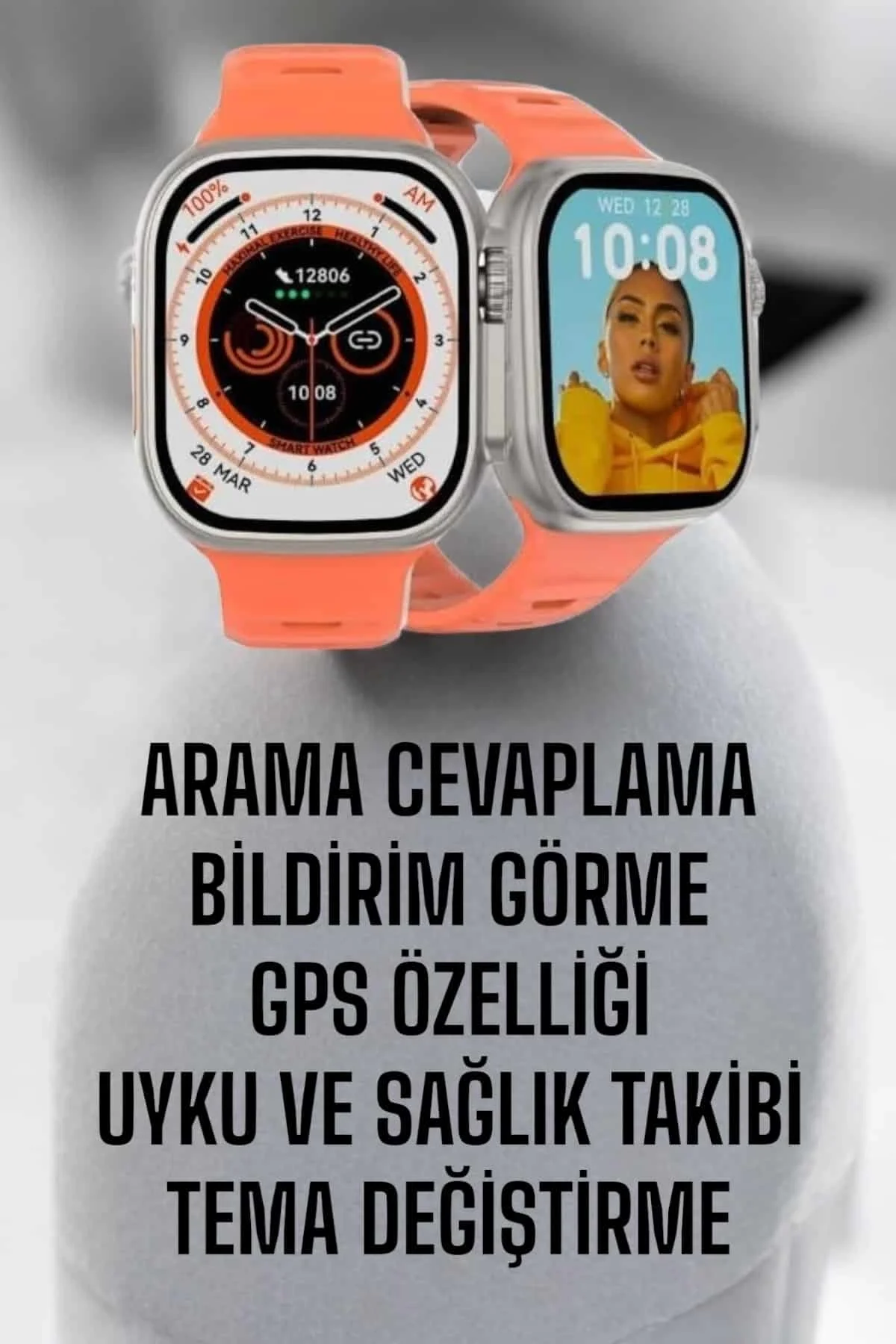 Akıllı Saat Gps, Sağlık Ve Uyku Takibi Arama Cevaplayan Bluetooth Bağlantılı - Just Cheap Store Görsel 2
