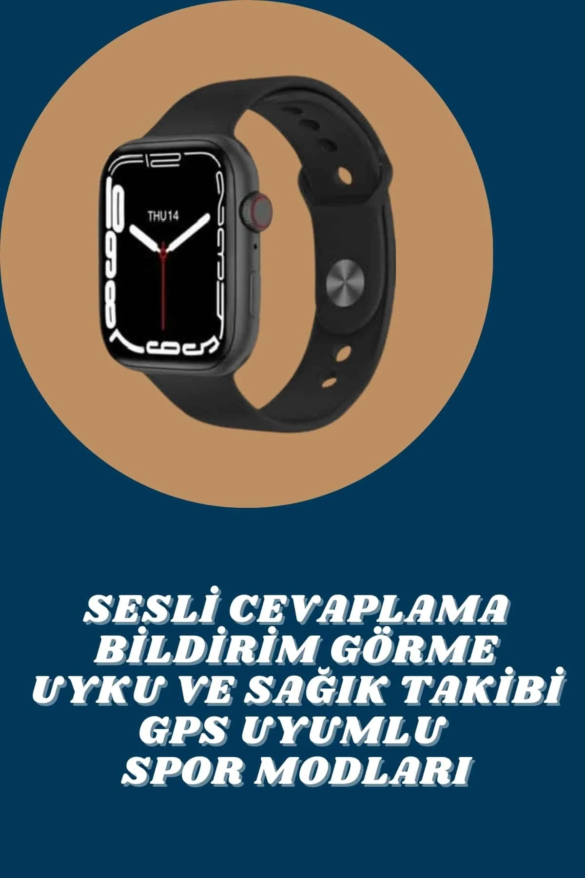 Akıllı Saat Tema Değiştirme Uyku Ve Sağlık Takibi Sesli Asistan Bildirim Görme - Just Cheap Store Görsel 2