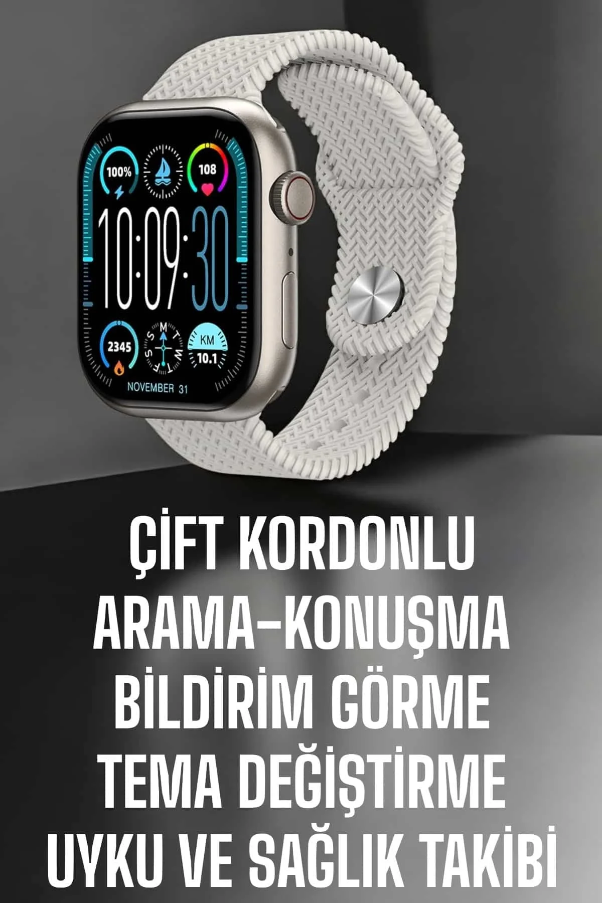 Yeni Nesil Akıllı Saat Arama Cevaplama Gps Takibi Adımsayar Nfc Özelliği - Just Cheap Store Görsel 2