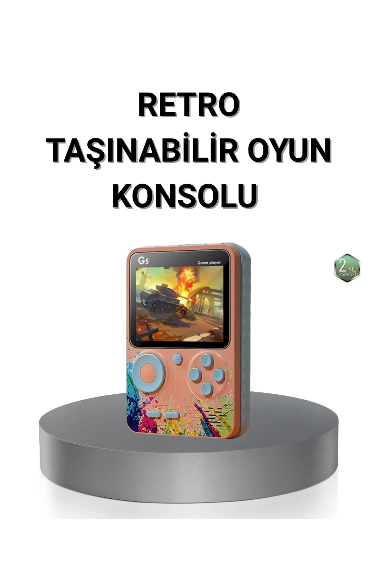 Retro Taşınabilir Oyun Konsolu 500 Klasik Oyunlu, 3.0 İnç Renkli Ekran