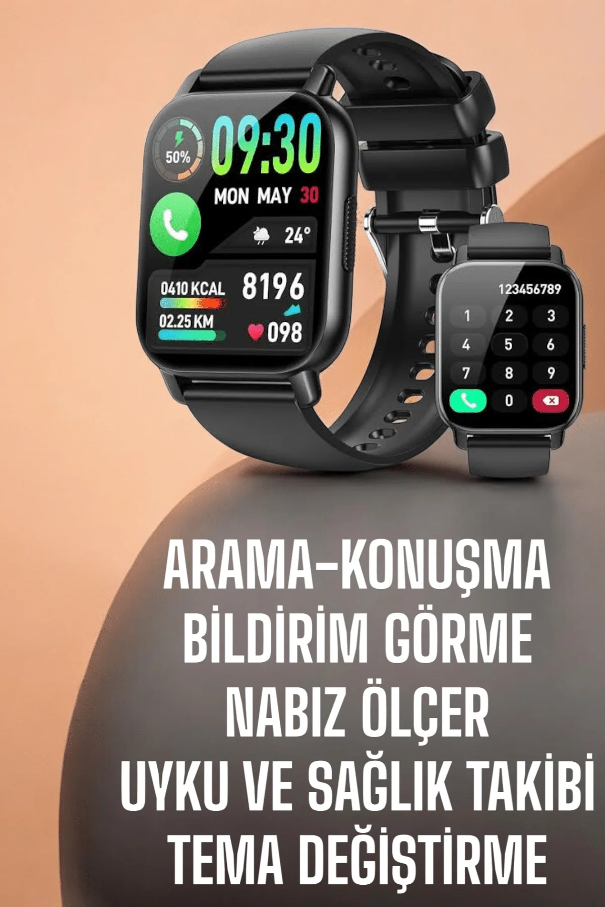 Yeni Nesil Akıllı Saat Arama Bildirimleri, Uyku &amp; Kalp Atış Takibi - Just Cheap Store Görsel 4