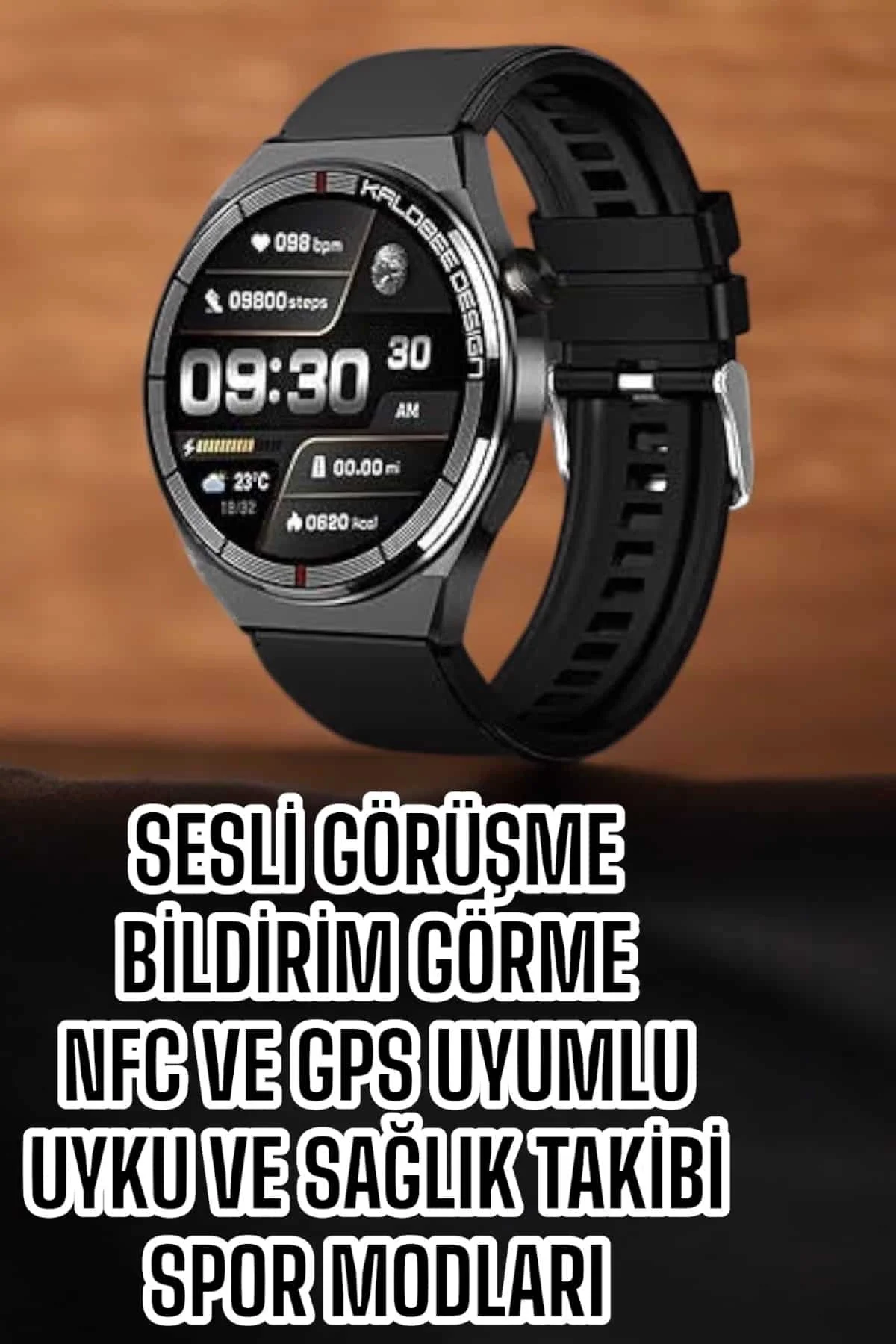 Akıllı Saat Bluetooth Bağlantılı Amoled Ekran Uyku Ve Sağlık Takibi - Just Cheap Store Görsel 2