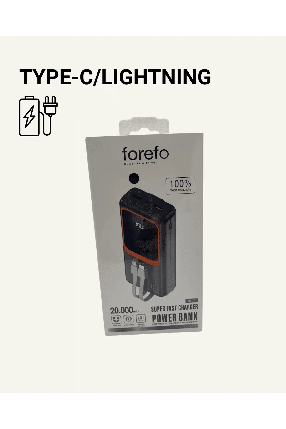 Taşınabilir Şarj Cihazı 20000 Mah | 22.5w Hızlı Şarj + Dijital Ekran + Kablo Dahil - Just Cheap Store Görsel 3