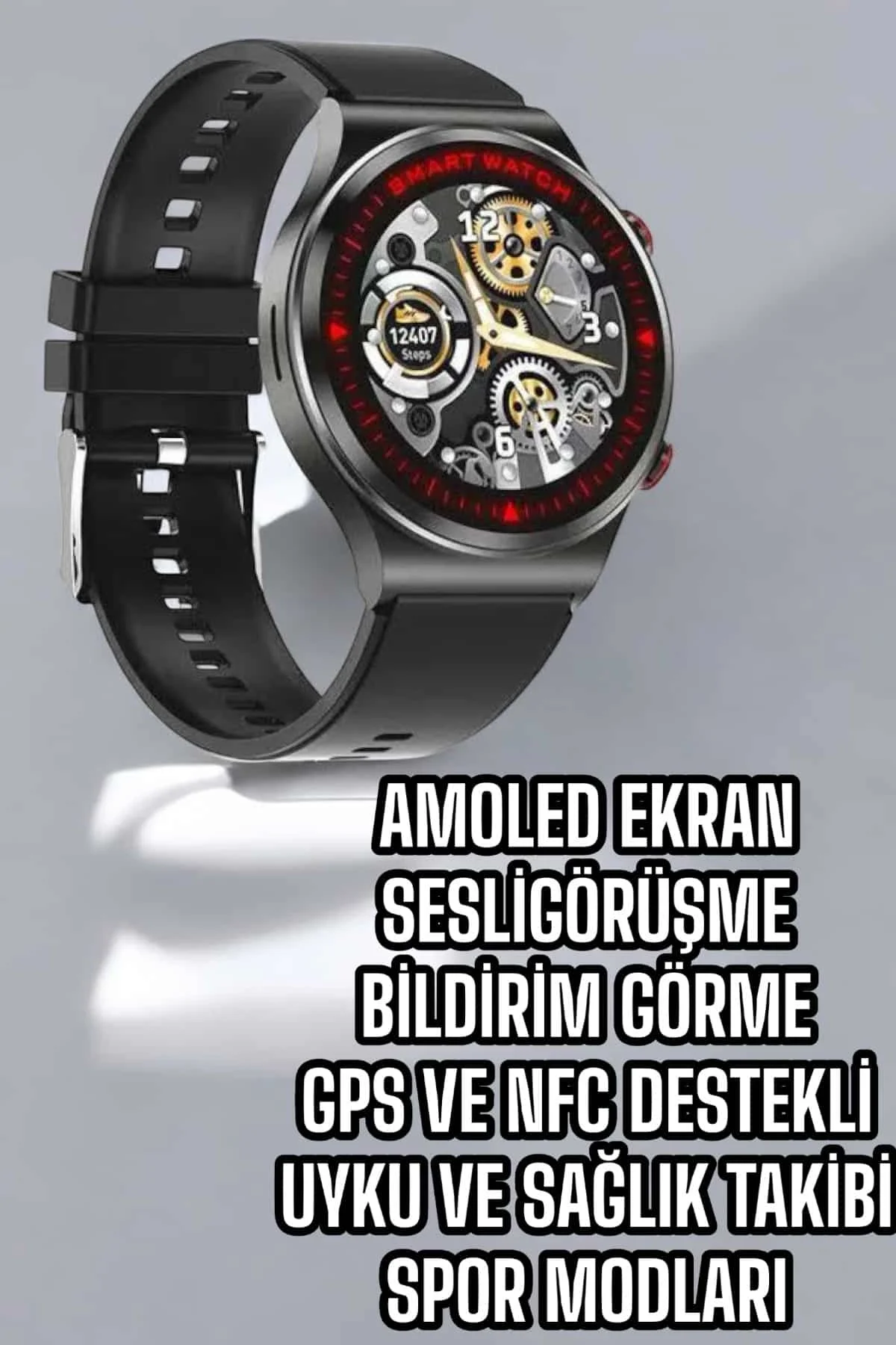 Bluetooth Bağlantılı Akıllı Saat Tüm Telefonlara Uyumlu Değiştirilebilir Kordon - Just Cheap Store Görsel 3