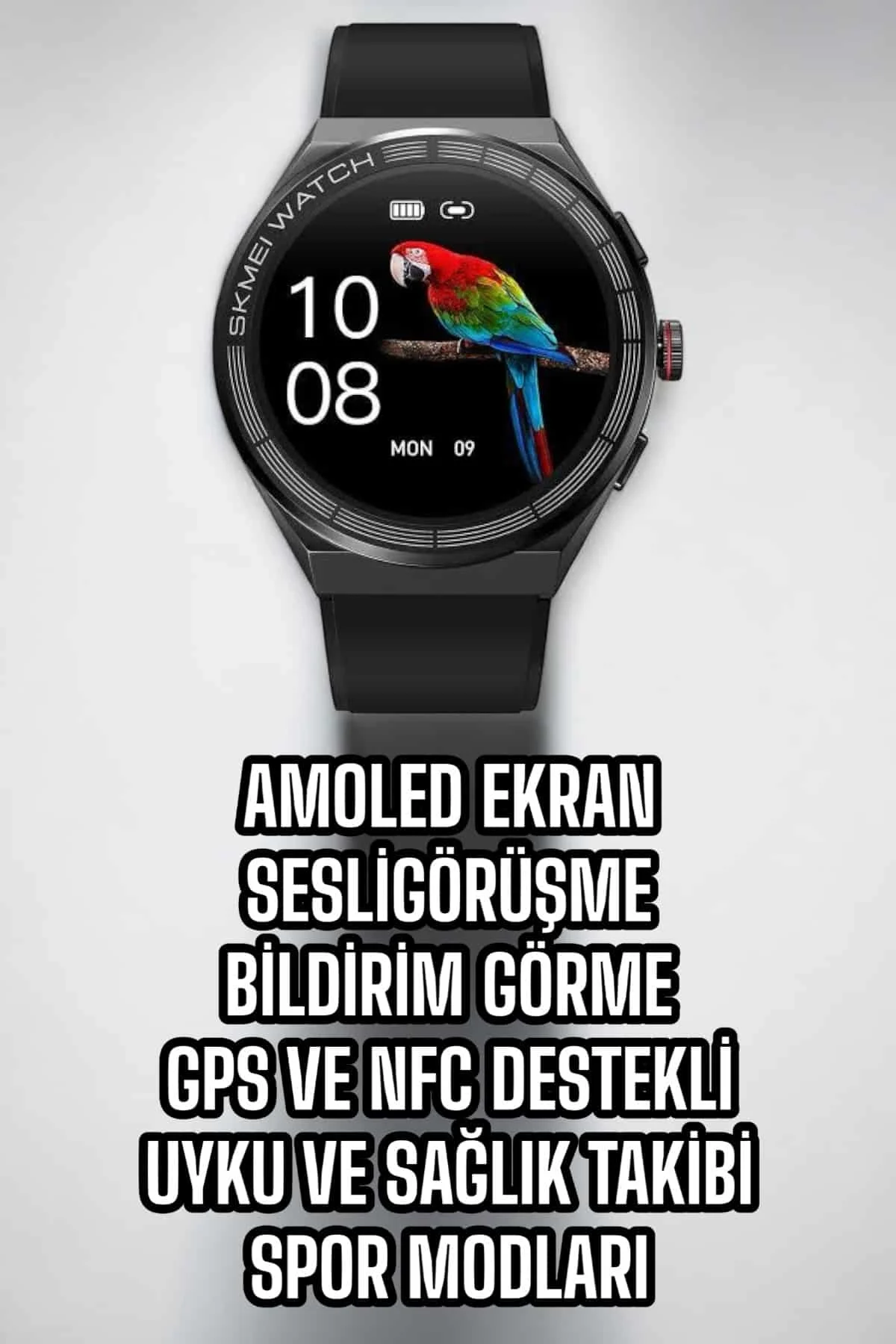 Akıllı Saat Dokunmatik Ekran Sesli Görüşme Ve Bildirim Görme Sağlık Takibi - Just Cheap Store Görsel 5