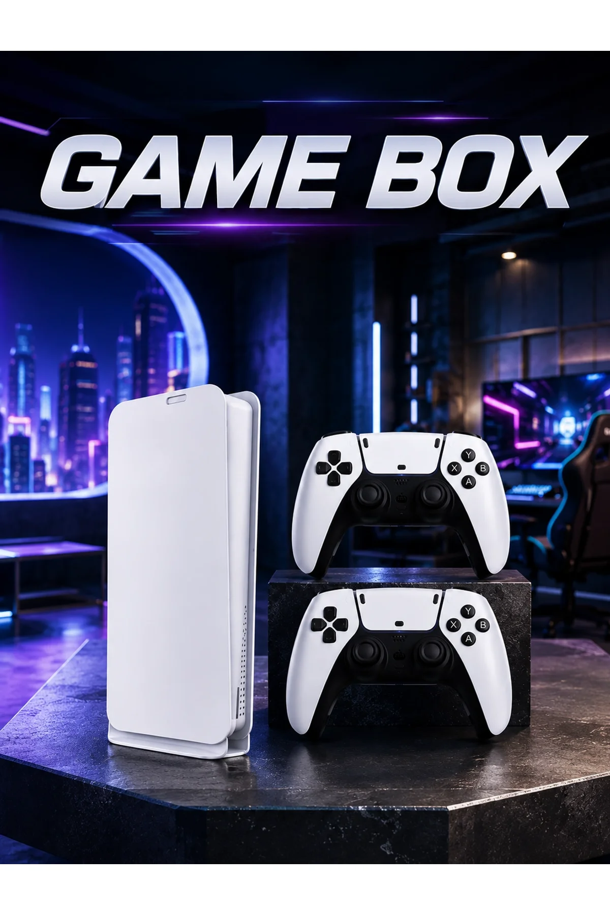 Game Box 3d Çift Oyun Kollu 4k Hd Ekran 20000'den Fazla Oyun Seçeneği 2.4g Kablosuz