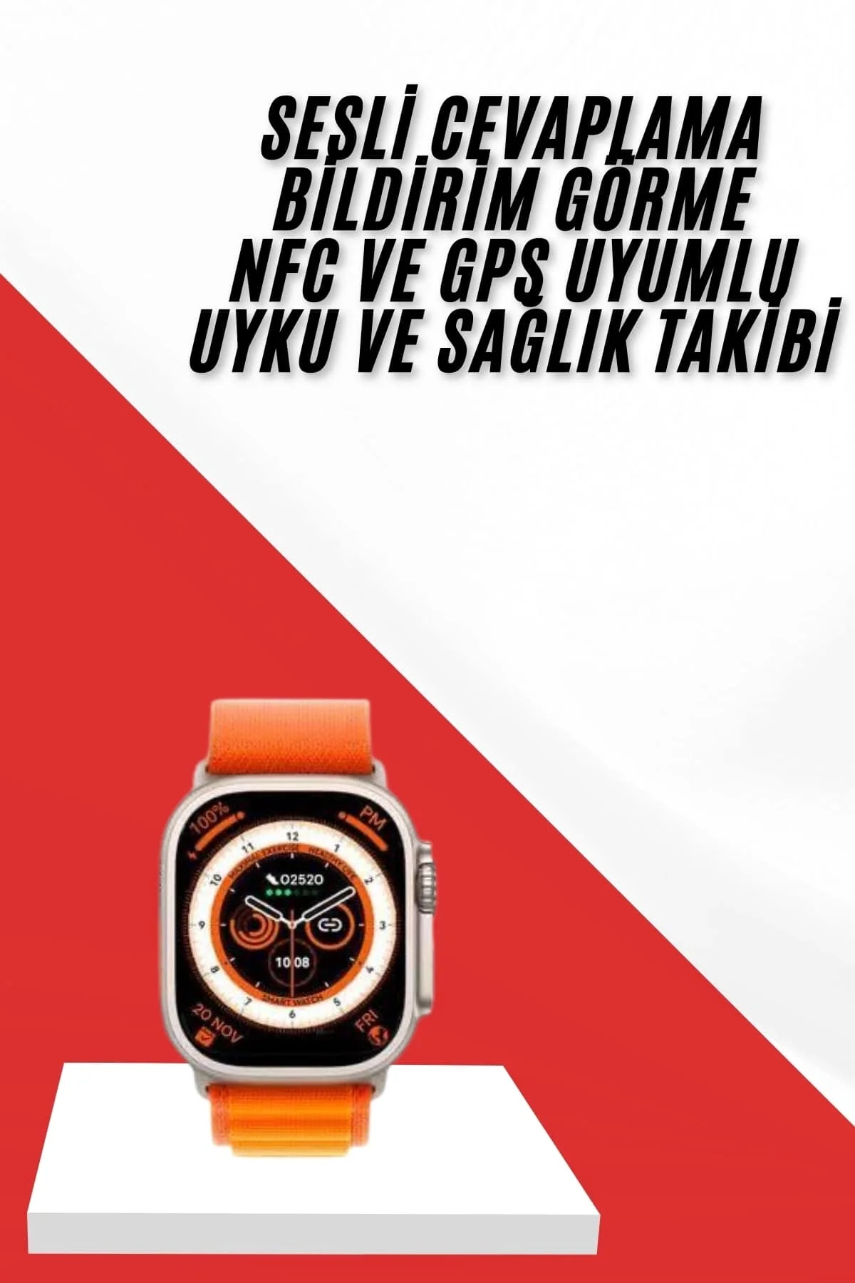 Akıllı Saat Gps Özelliği Bildirim Görme Adımsayar Sesli Görüşme Yapabilen - Just Cheap Store Görsel 2